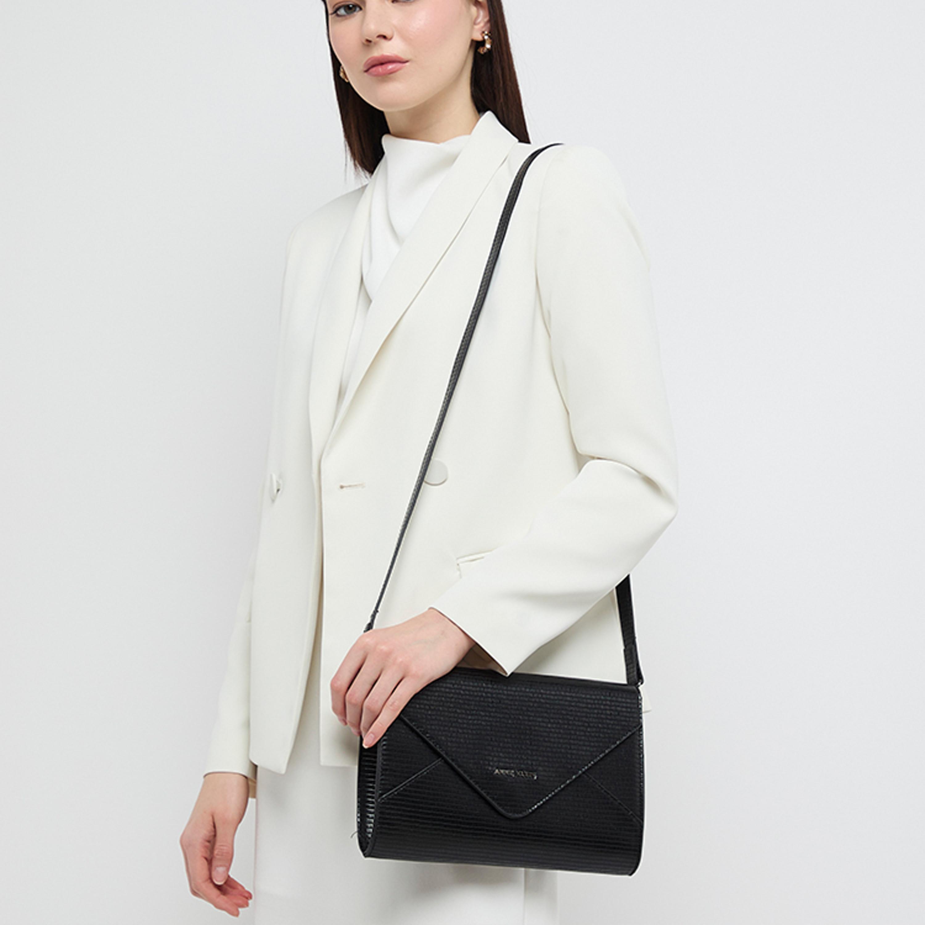 آن كلين - شنطة يد مزخرفة بغطاء وحزام قابل للتعديل | 30 × 34 × 16 سم-women-bagsandwallets-handbags-image-2