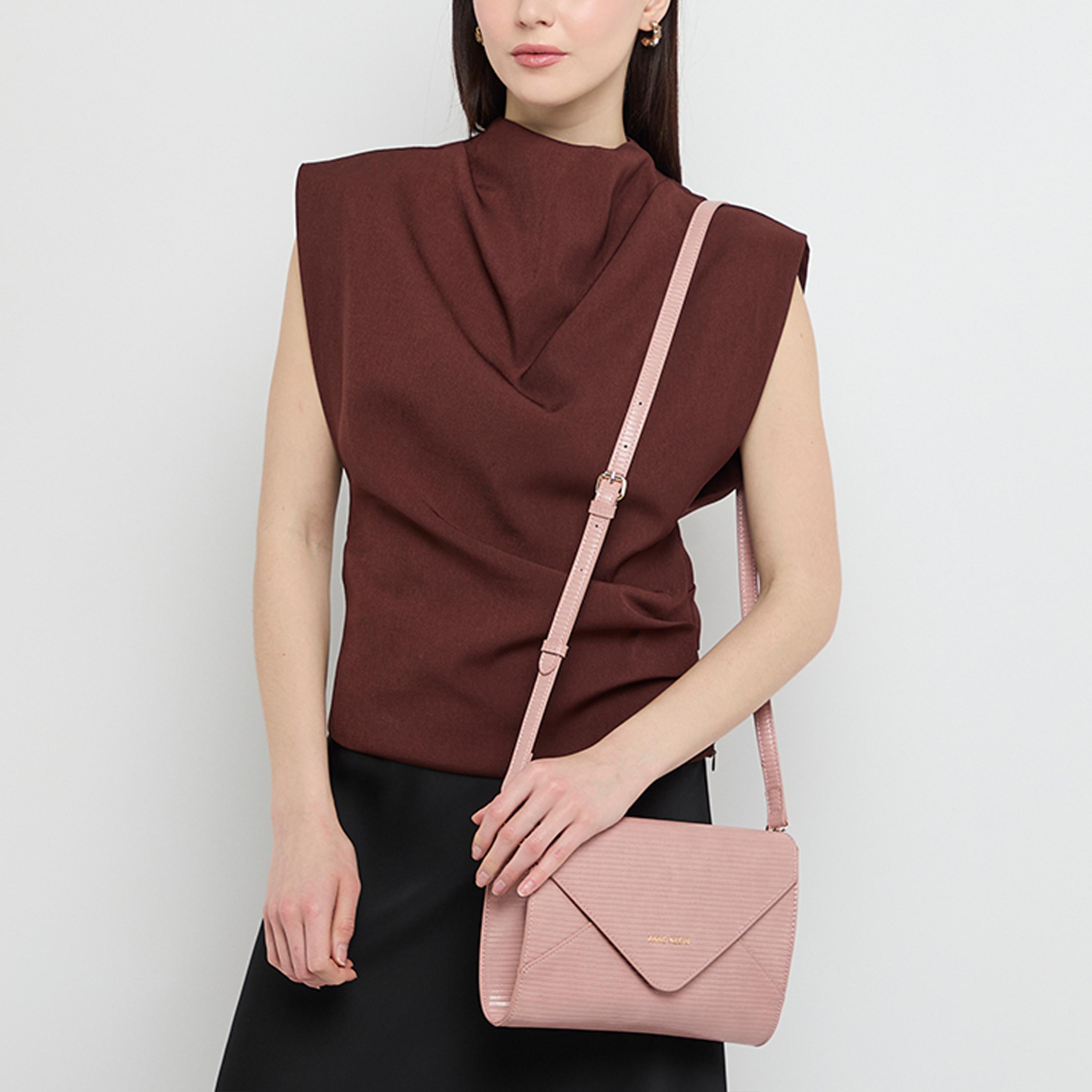 آن كلين - شنطة يد مزخرفة بغطاء وحزام قابل للتعديل | 30 × 34 × 16 سم-women-bagsandwallets-handbags-image-2