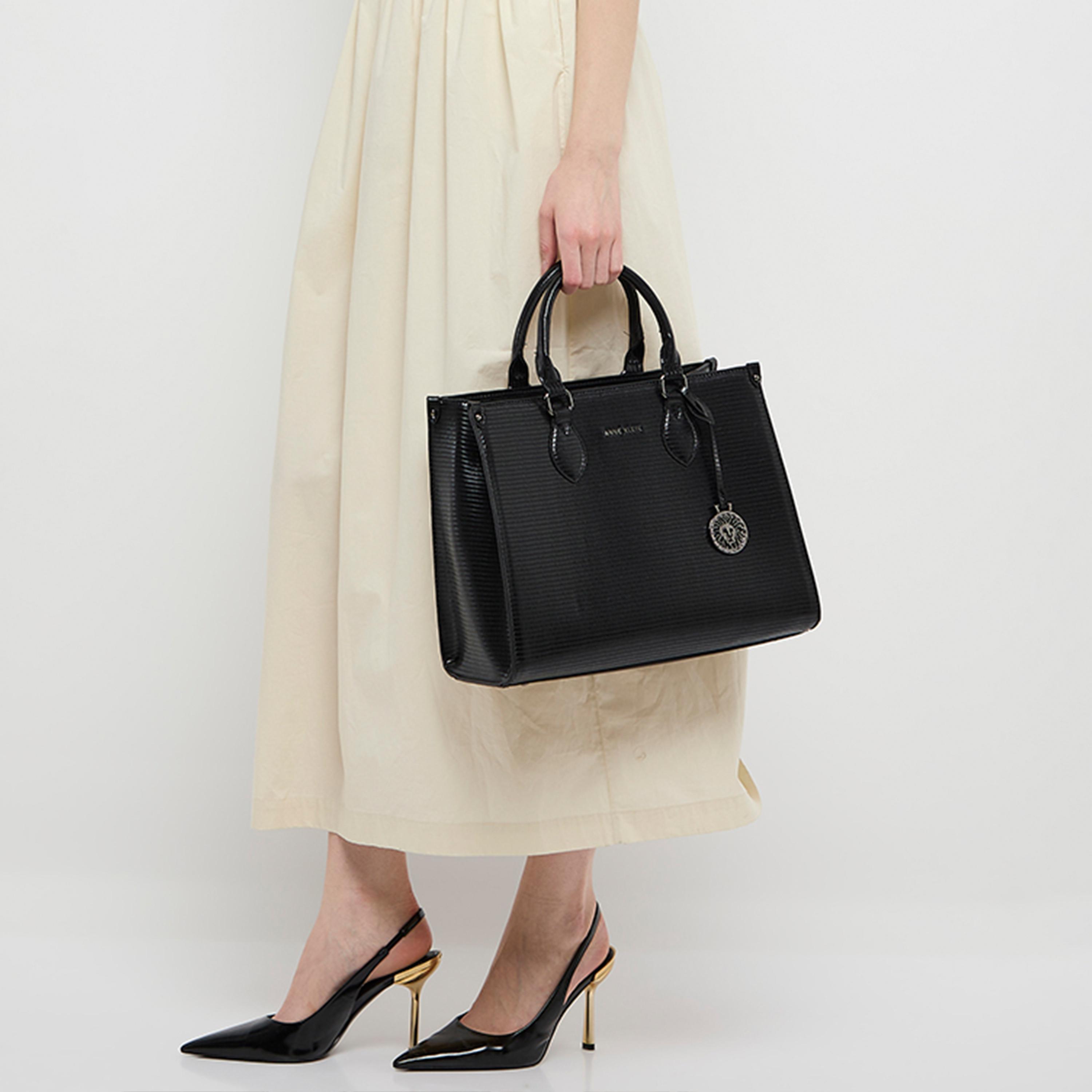 آن كلين - شنطة يد بمقبض علوي مزخرف وسحاب | 30 × 34 × 16 سم-women-bagsandwallets-handbags-image-2