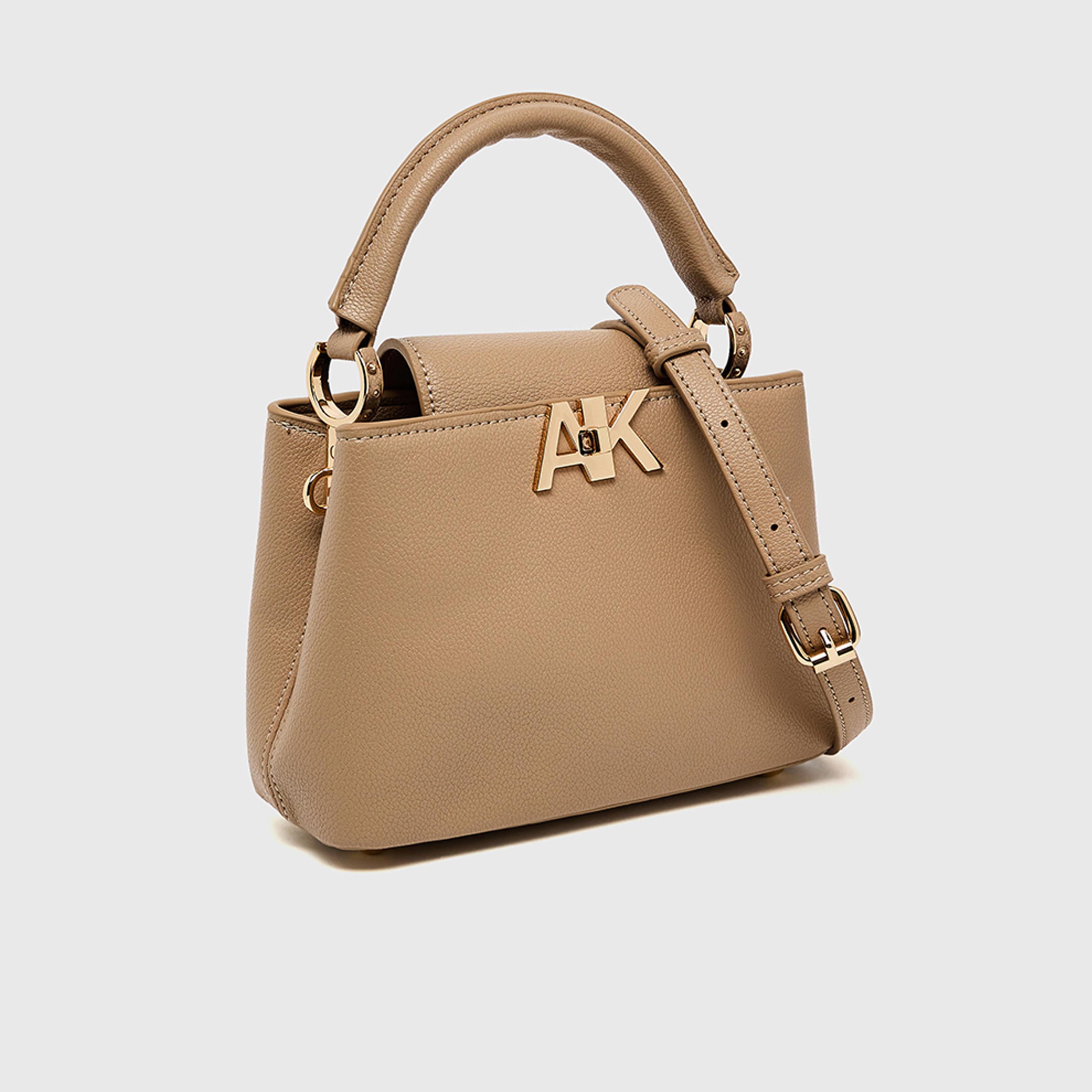 آن كلين - شنطة يد بمقبض علوي مزخرف وقفل دوار وحزام قابل للتعديل | 19.5 × 14 × 7.5 سم-women-bagsandwallets-handbags-image-3