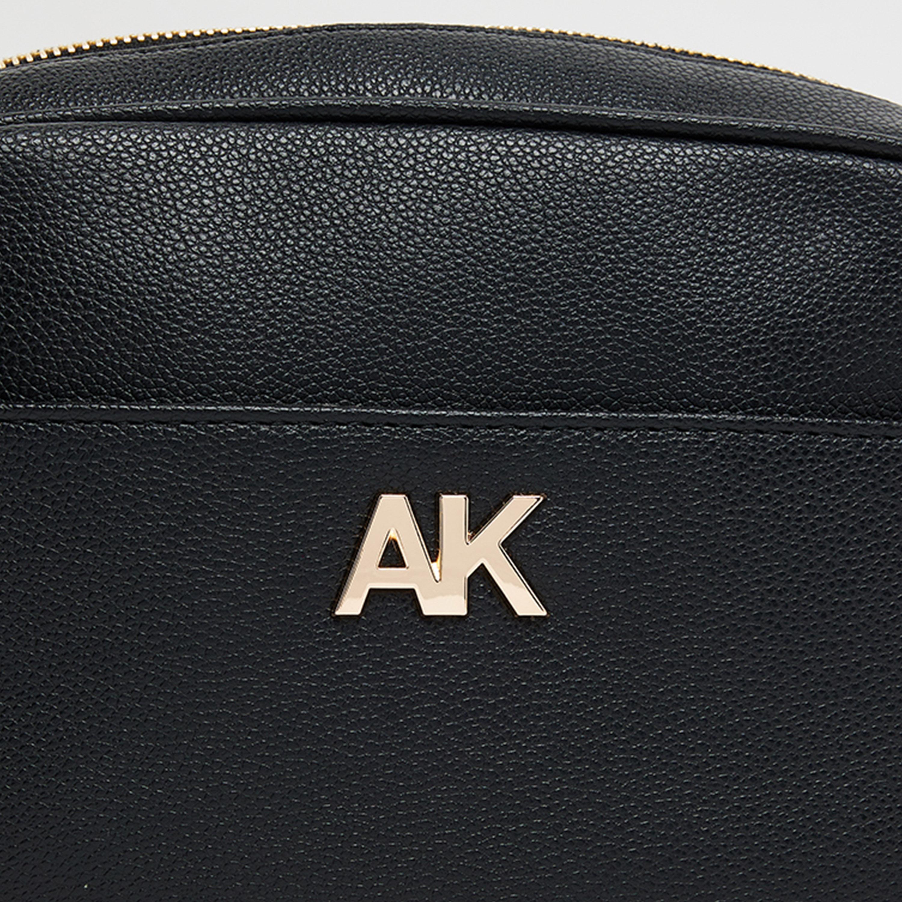 آن كلين - شنطة كتف بنقشة الأحرف الأولى مع سحاب وحزام قابل للتعديل-women-bagsandwallets-handbags-image-5