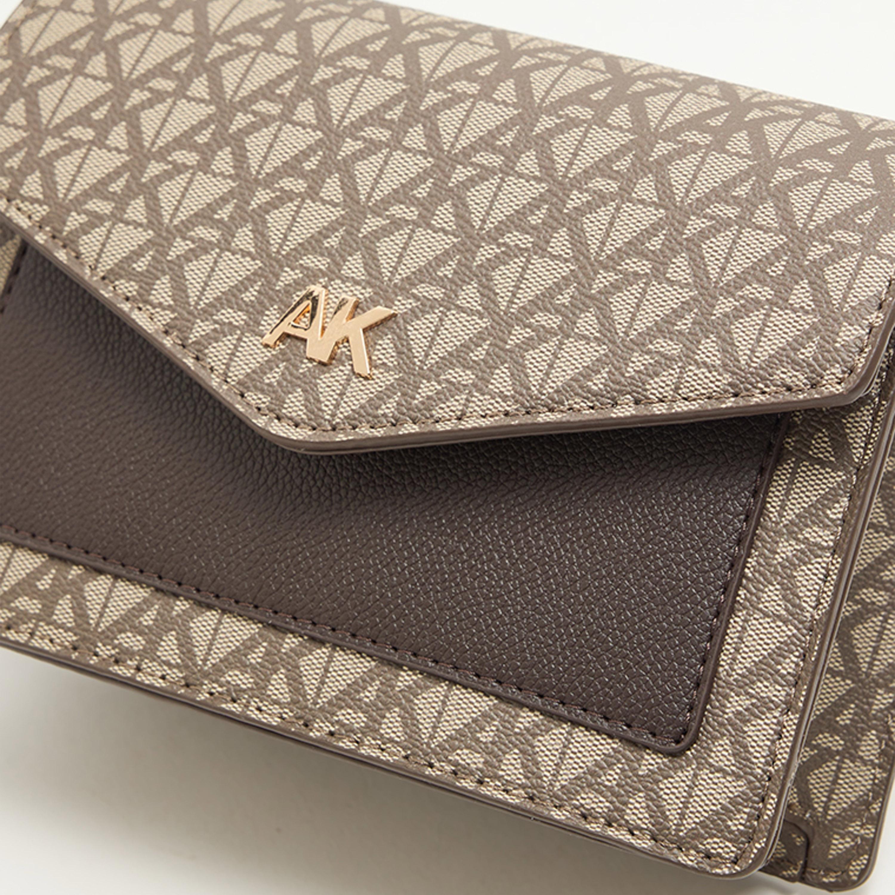 آن كلين - شنطة كروس بنقشة المونوغرام مع غطاء وحزام قابل للإزالة-women-bagsandwallets-handbags-image-5
