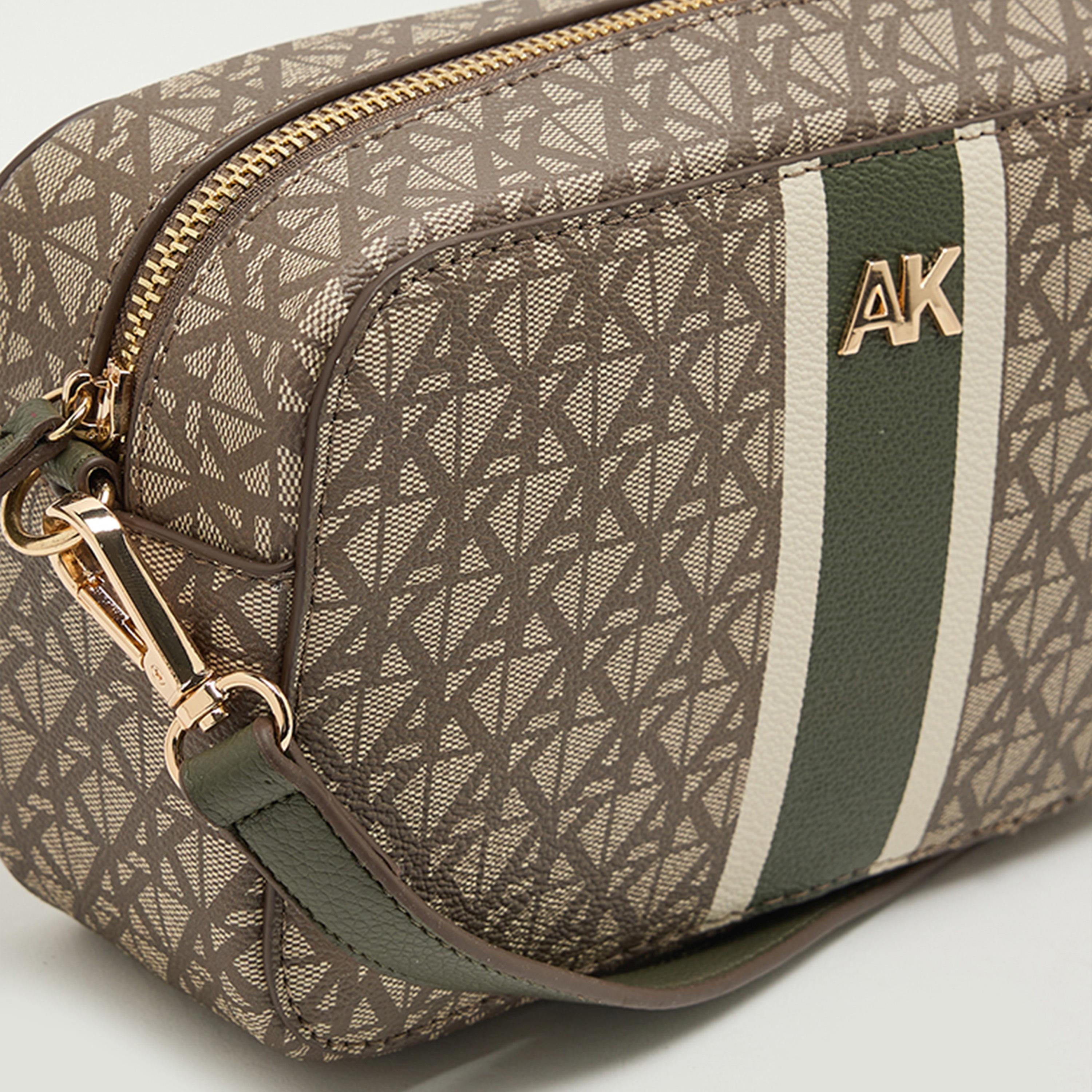 آن كلين - شنطة كروس بنقشة المونوغرام بسحاب وحزام قابل للإزالة-women-bagsandwallets-handbags-image-4