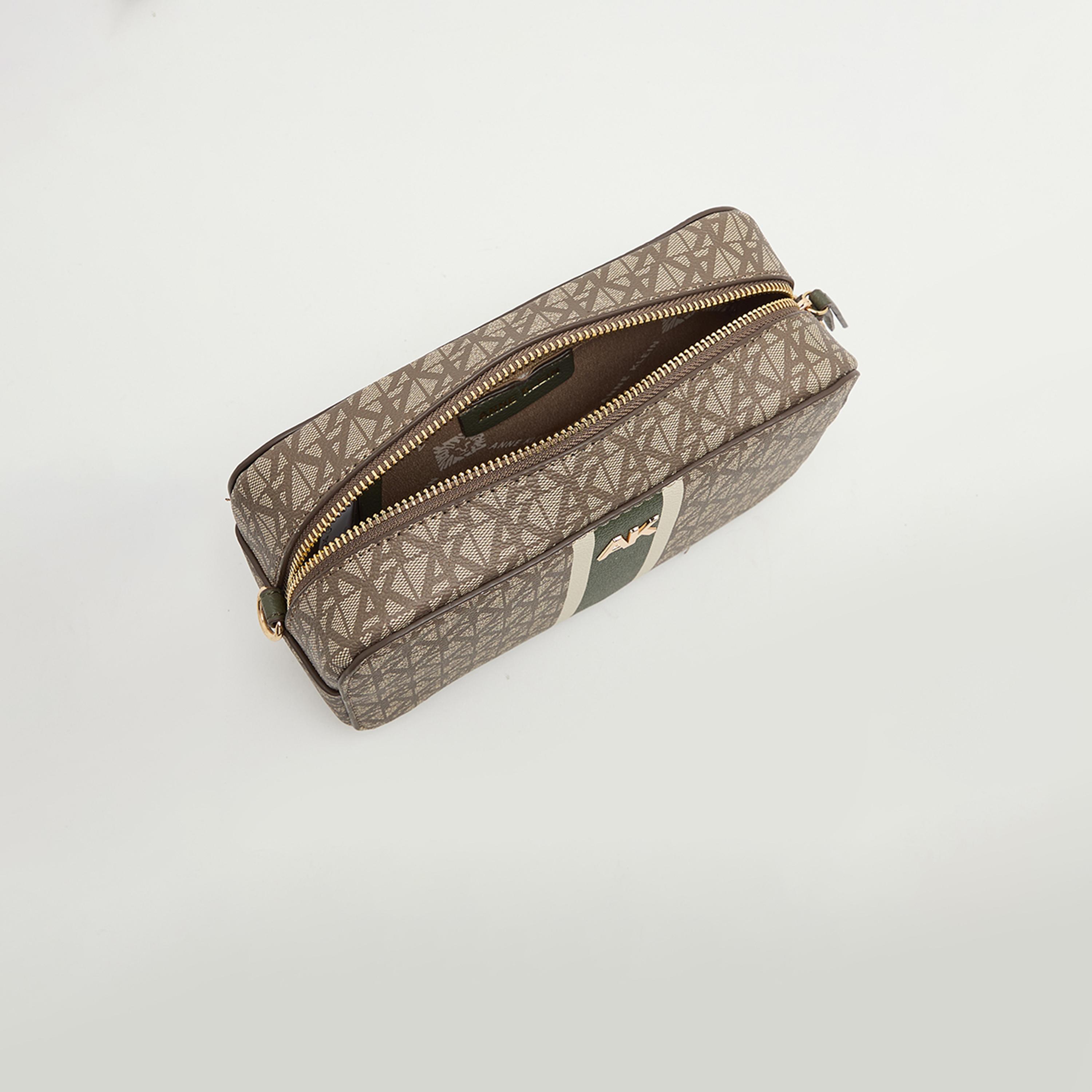 آن كلين - شنطة كروس بنقشة المونوغرام بسحاب وحزام قابل للإزالة-women-bagsandwallets-handbags-image-6