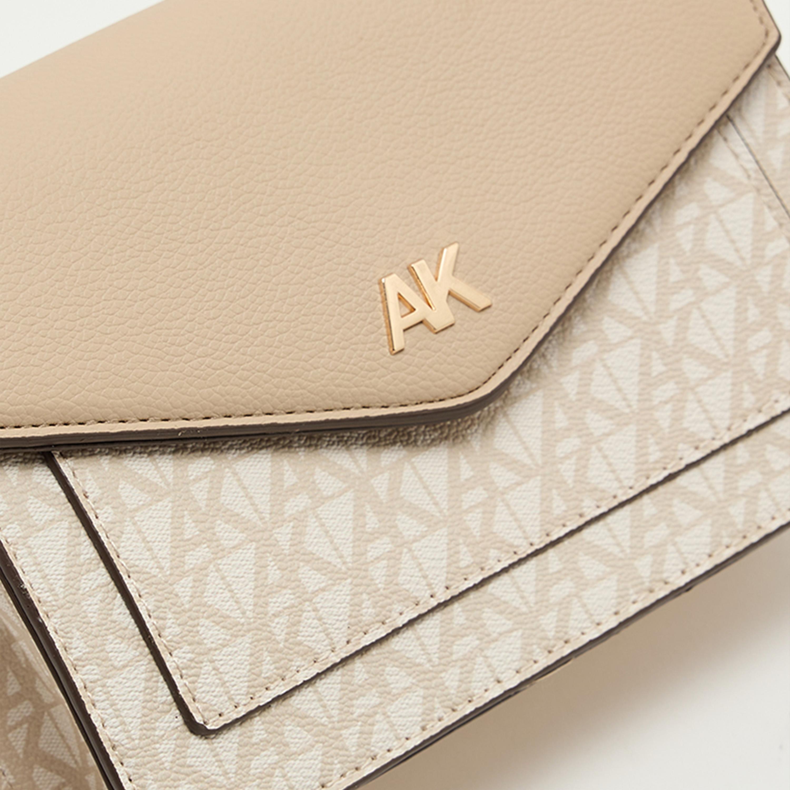 Anne Klein Monogram Crossbody Bag with Flap and Detachable Strap-women-bagsandwallets-handbags-image-6