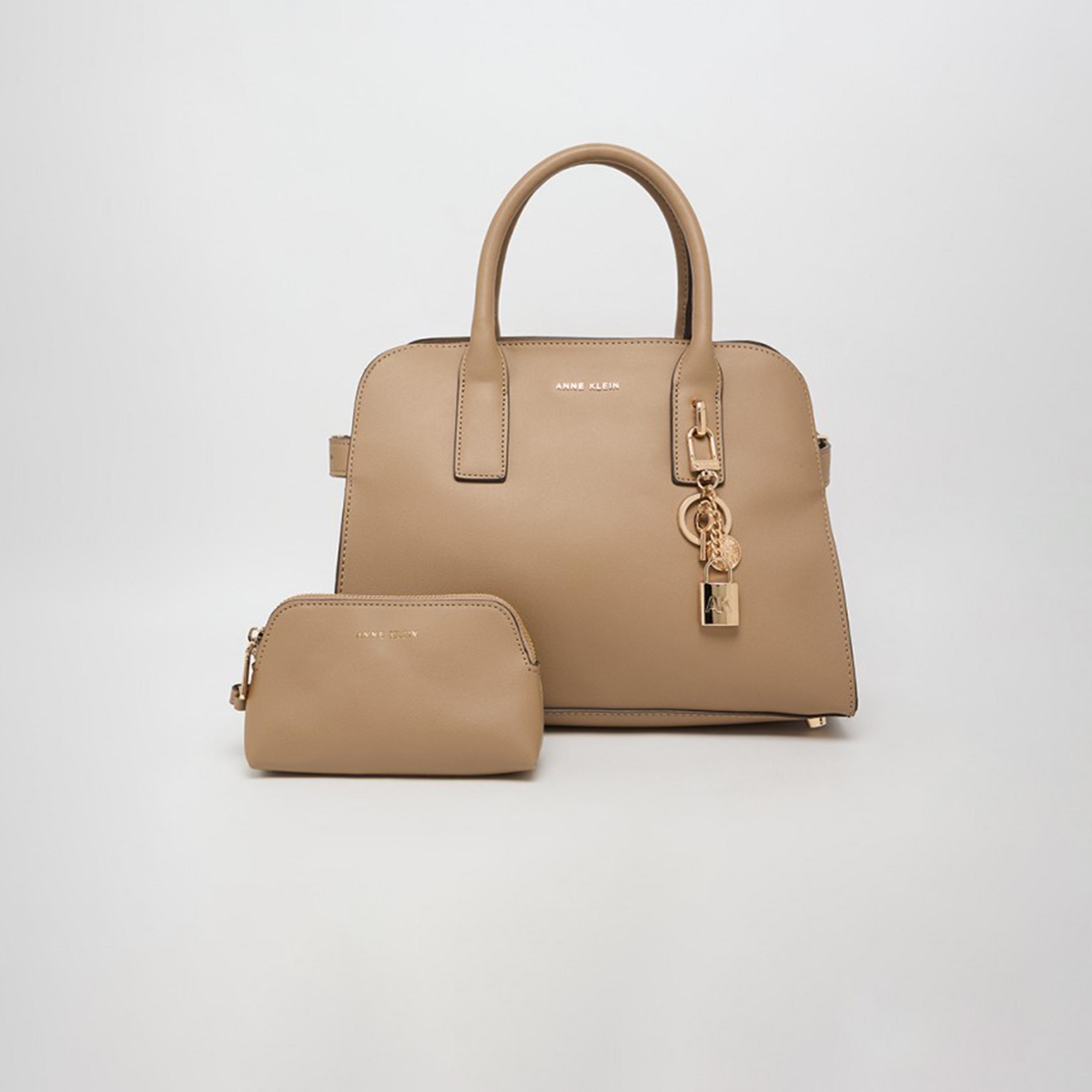 آن كلين - شنطة يد مزينة بمقبضين وإغلاق مغناطيسي وحزام قابل للإزالة | 32 × 16 × 23 سم-women-bagsandwallets-handbags-image-1