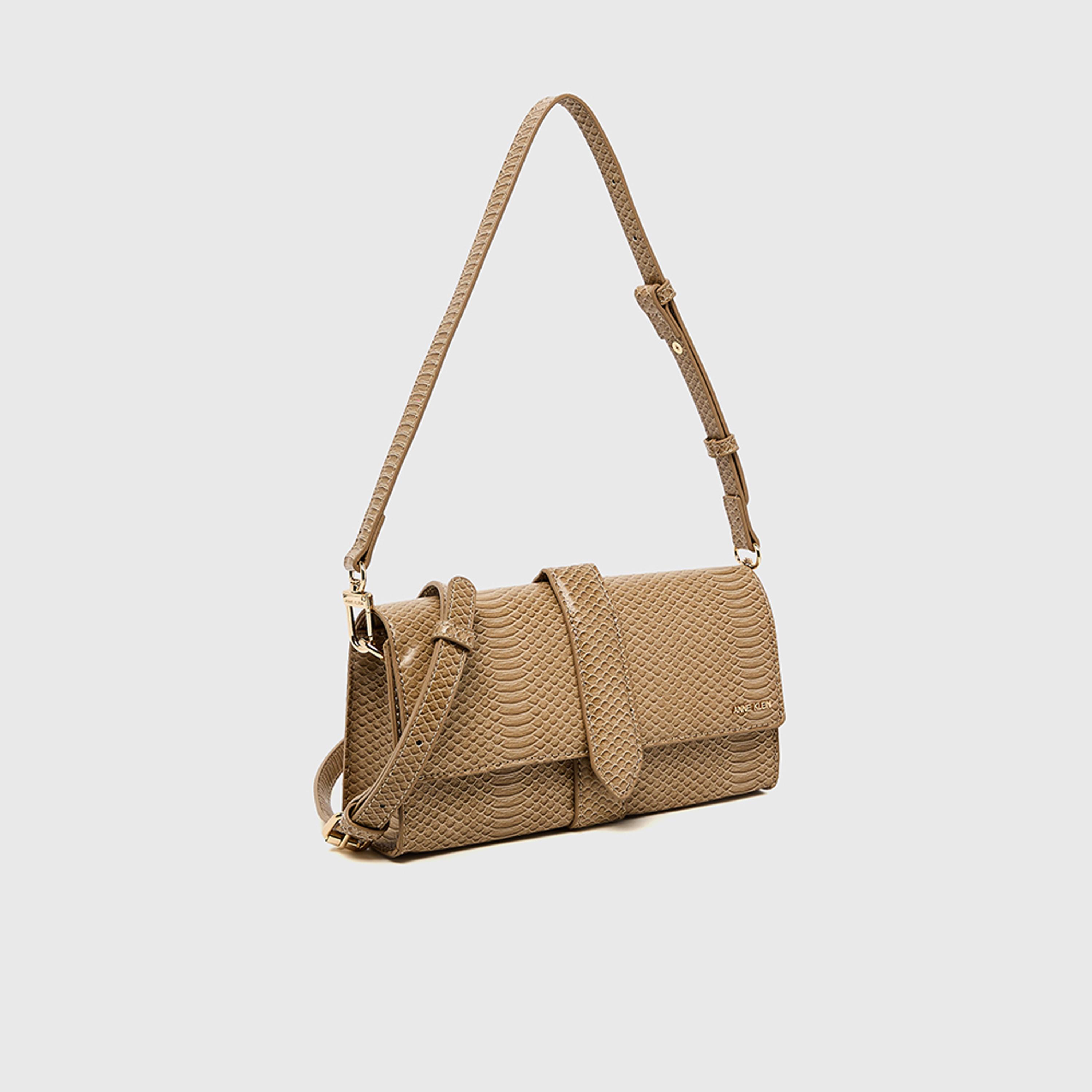آن كلين - شنطة كتف بمقبض علوي مزخرف وغطاء | 30 × 34 × 16 سم-women-bagsandwallets-handbags-image-3