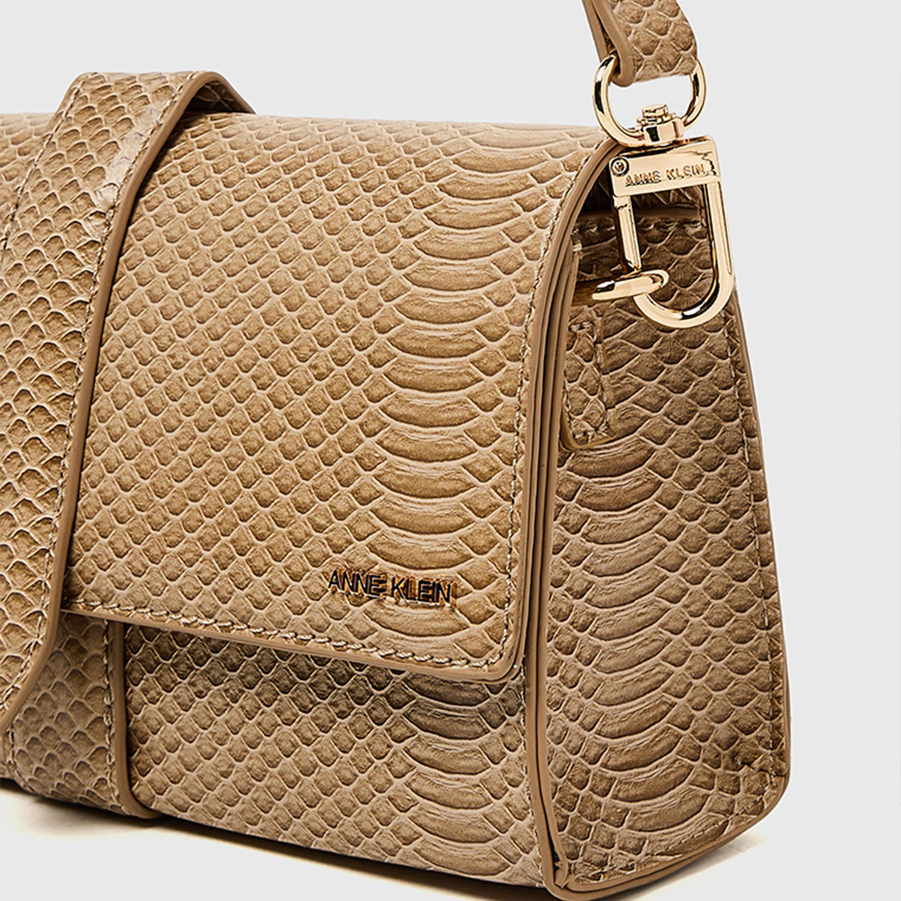 آن كلين - شنطة كتف بمقبض علوي مزخرف وغطاء | 30 × 34 × 16 سم-women-bagsandwallets-handbags-image-5