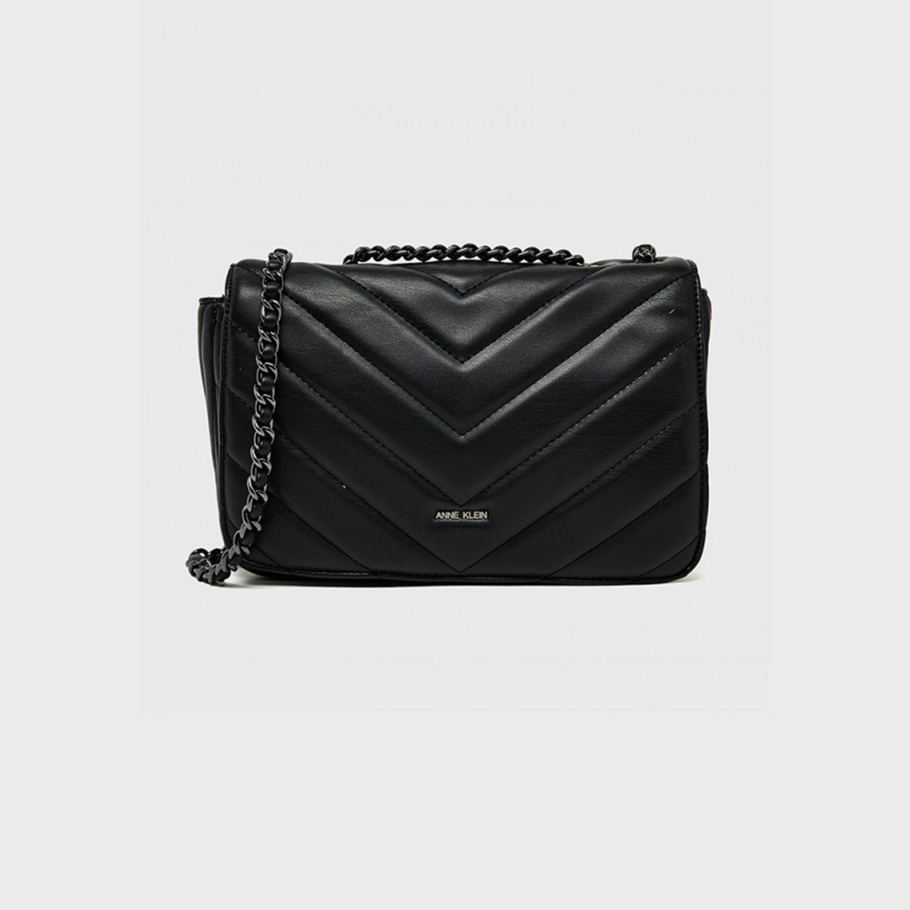 آن كلين - شنطة كروس مبطنة بغطاء وحزام سلسلة | 25 × 16 × 8 سم-women-bagsandwallets-handbags-image-1