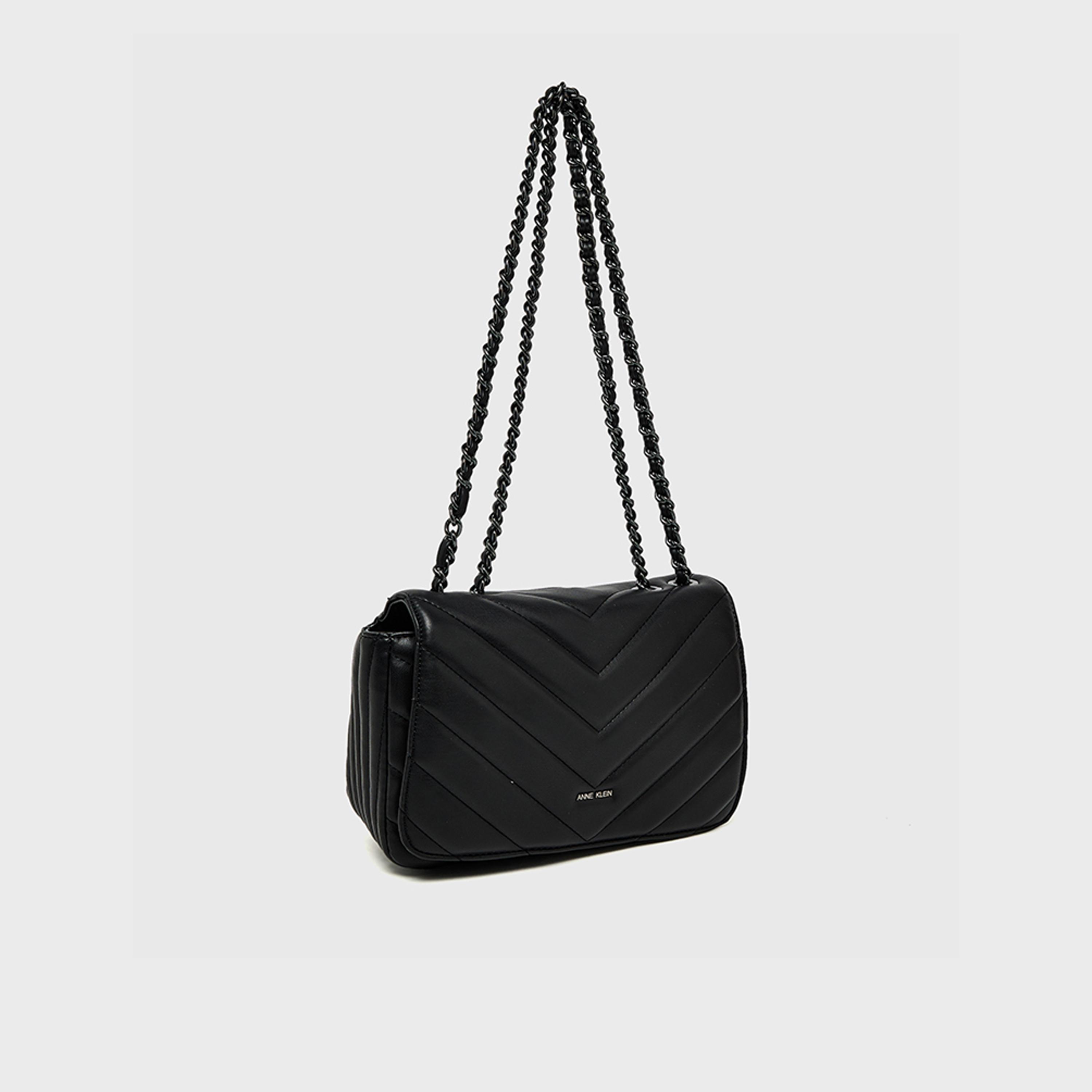 آن كلين - شنطة كروس مبطنة بغطاء وحزام سلسلة | 25 × 16 × 8 سم-women-bagsandwallets-handbags-image-4
