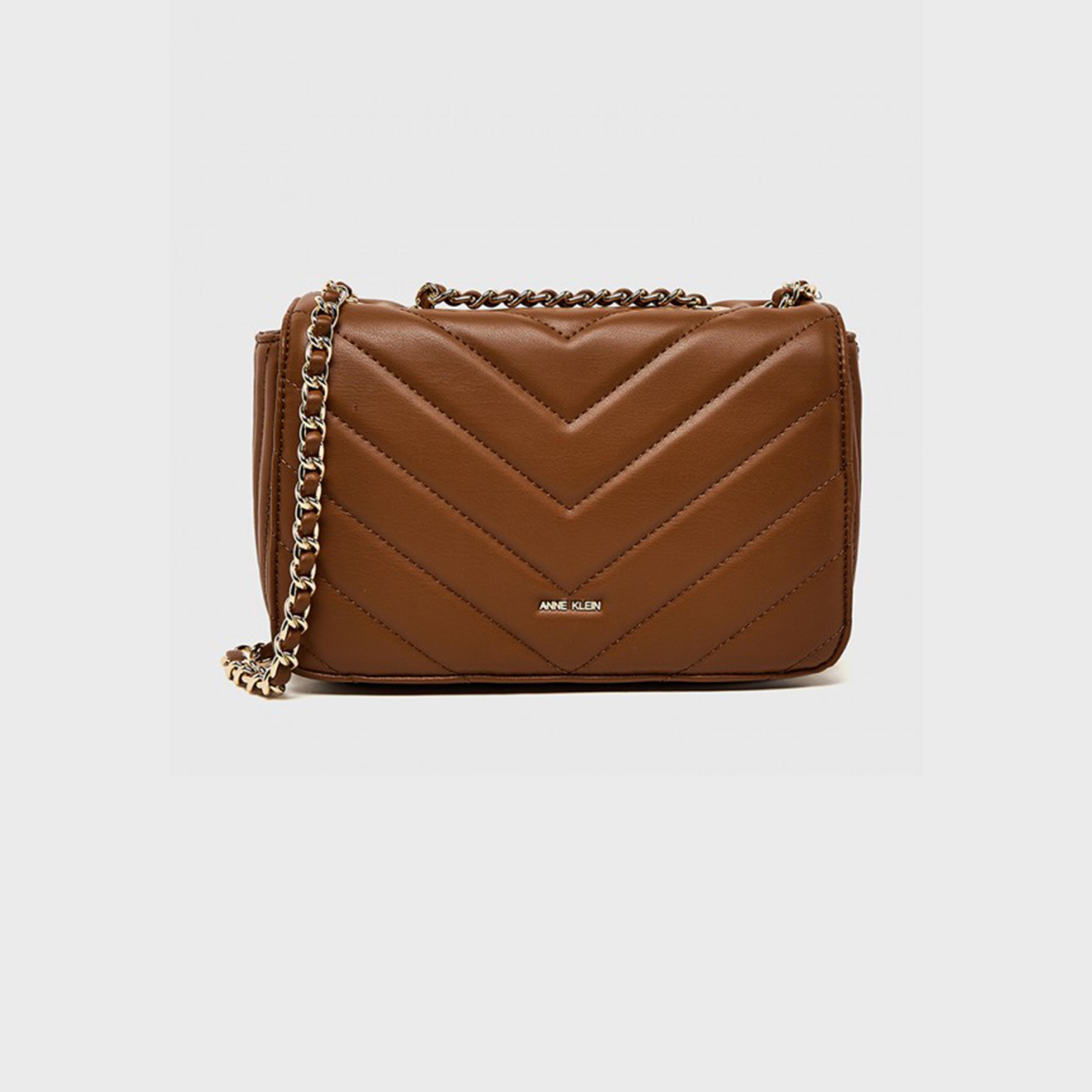 Anne Klein Quilted Crossbody Bag with Flap and Chain Strap | 25 X 16 X 8 CM-women-bagsandwallets-handbags-image-1