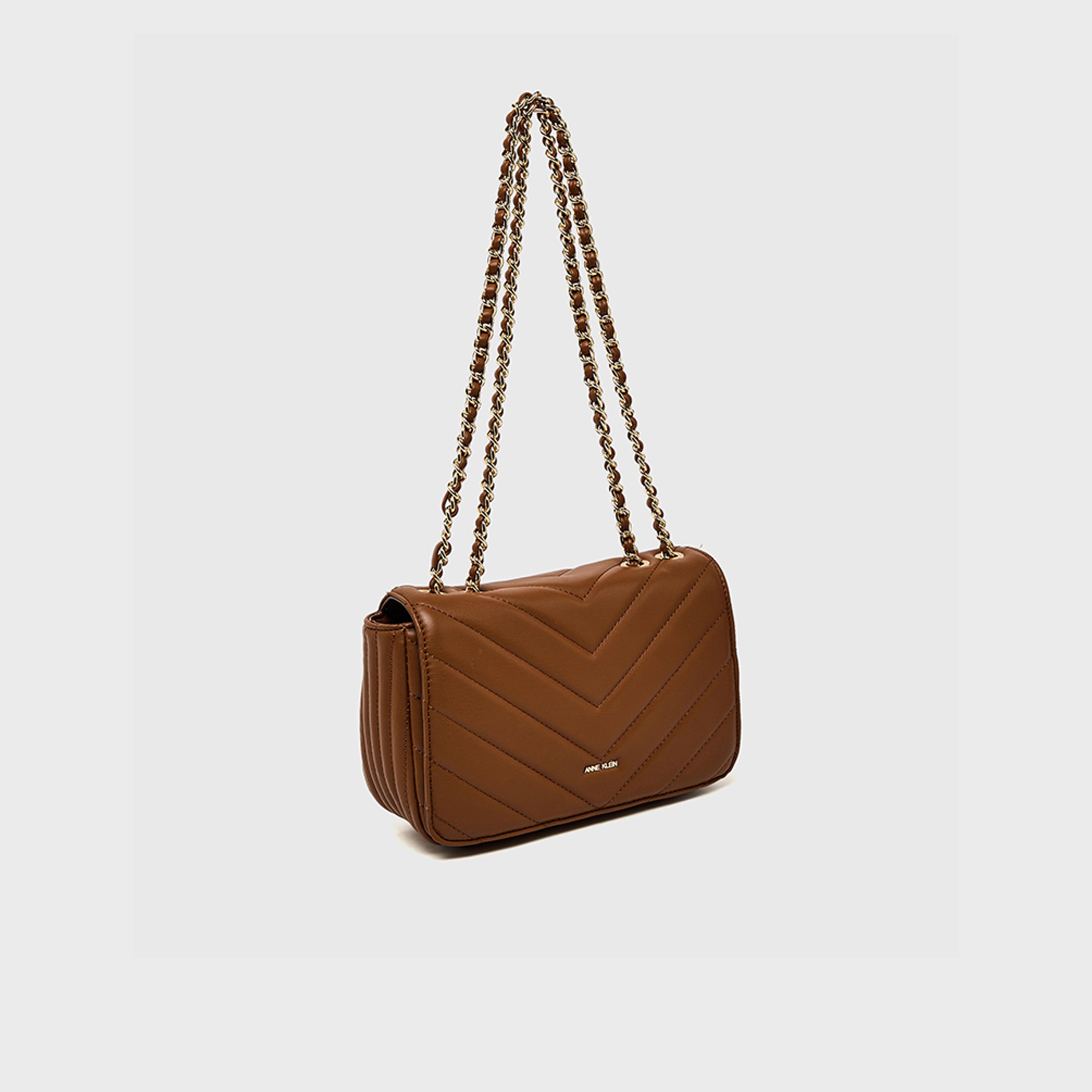 Anne Klein Quilted Crossbody Bag with Flap and Chain Strap | 25 X 16 X 8 CM-women-bagsandwallets-handbags-image-4