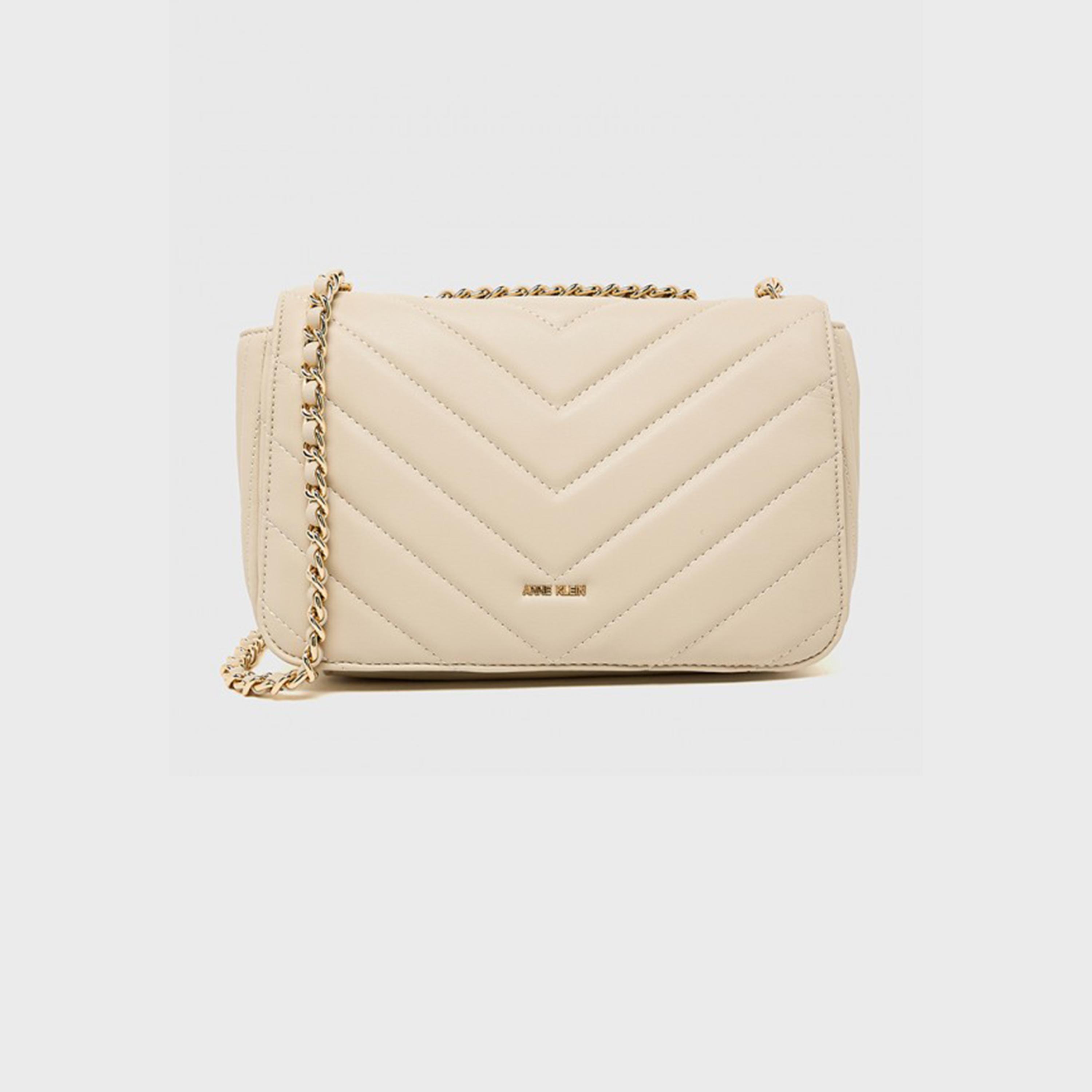 آن كلين - شنطة كروس مبطنة بغطاء وحزام سلسلة | 25 × 16 × 8 سم-women-bagsandwallets-handbags-image-1