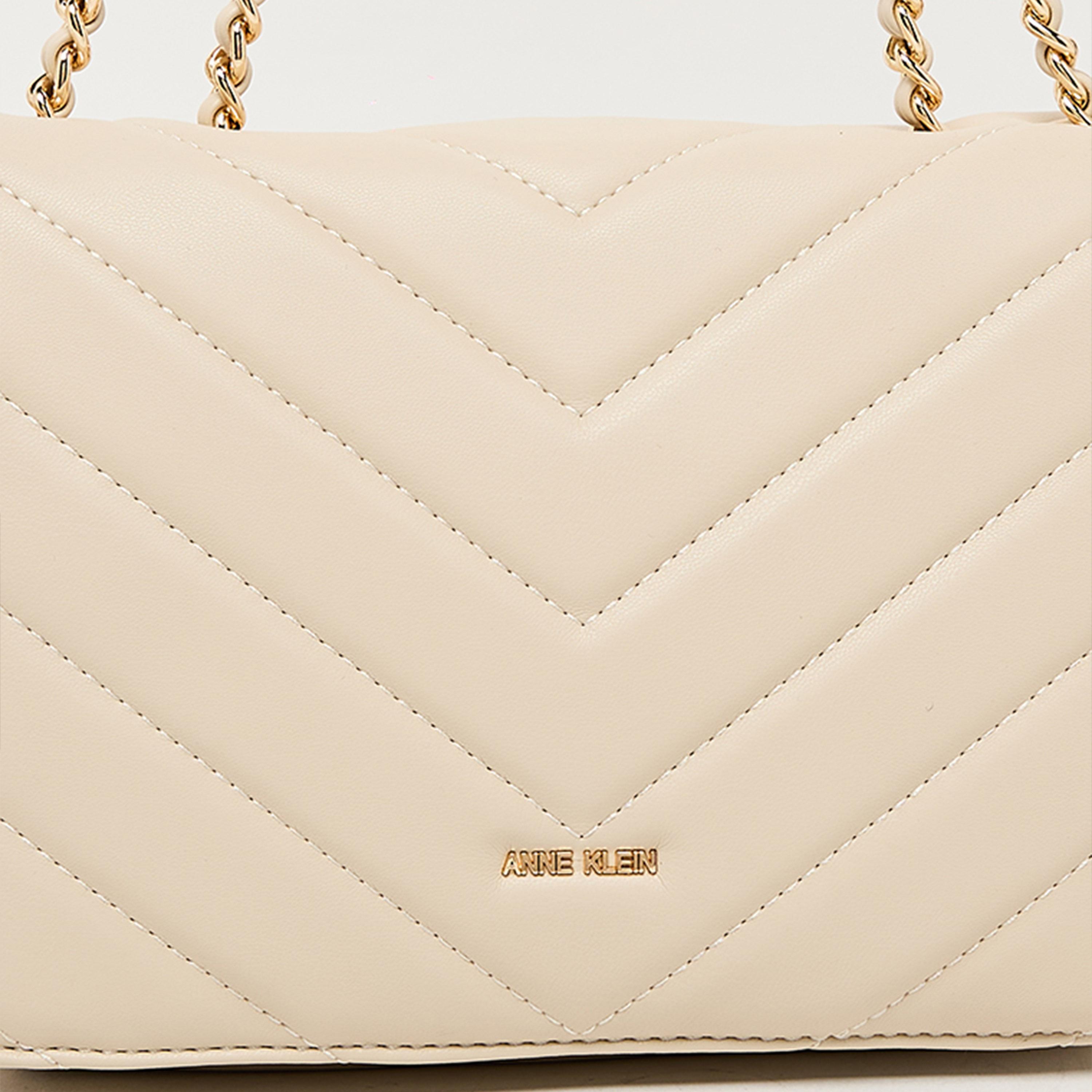 آن كلين - شنطة كروس مبطنة بغطاء وحزام سلسلة | 25 × 16 × 8 سم-women-bagsandwallets-handbags-image-5