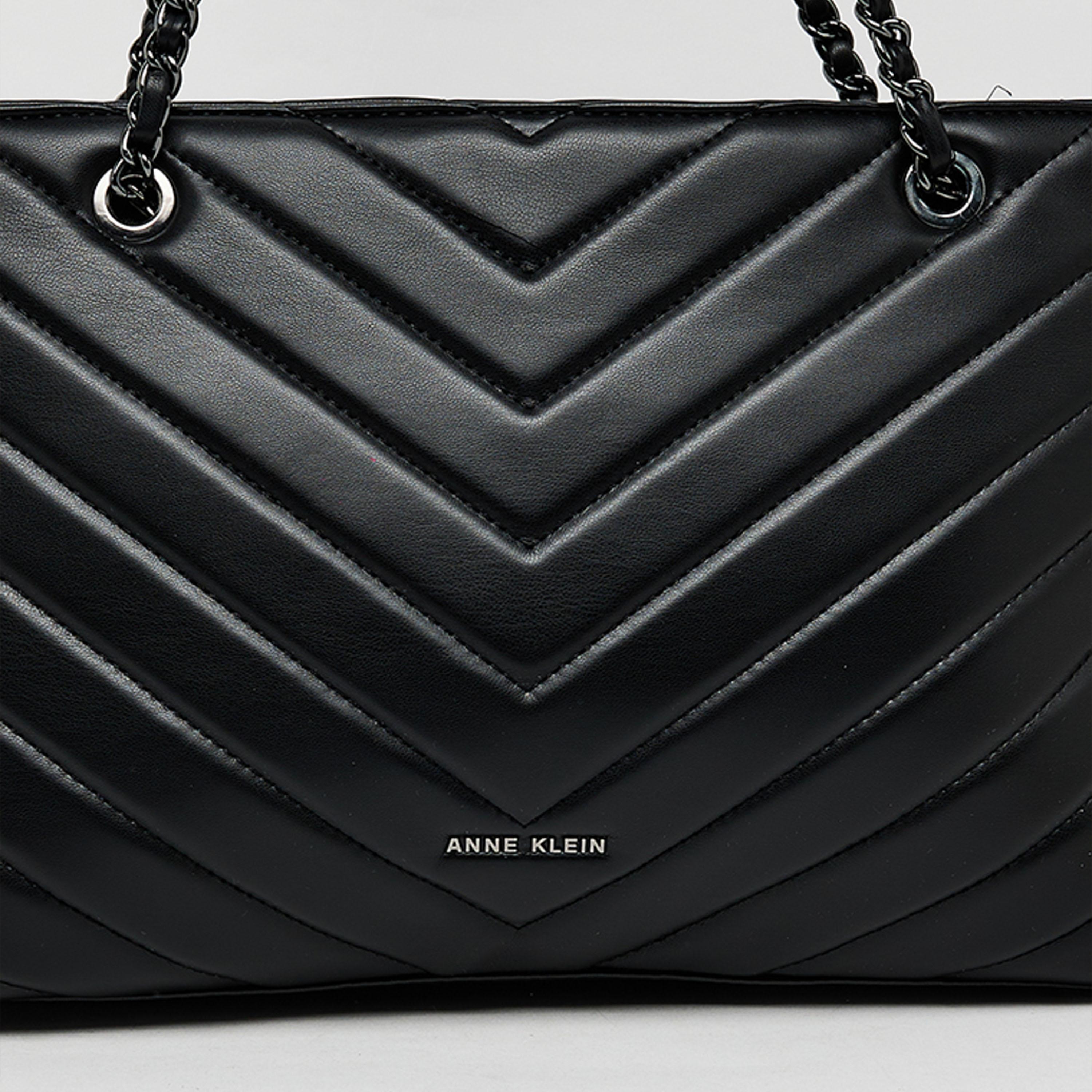 آن كلين - شنطة كتف مبطنة بسحاب وحزام سلسلة | 37 × 23 × 12 سم-women-bagsandwallets-handbags-image-4