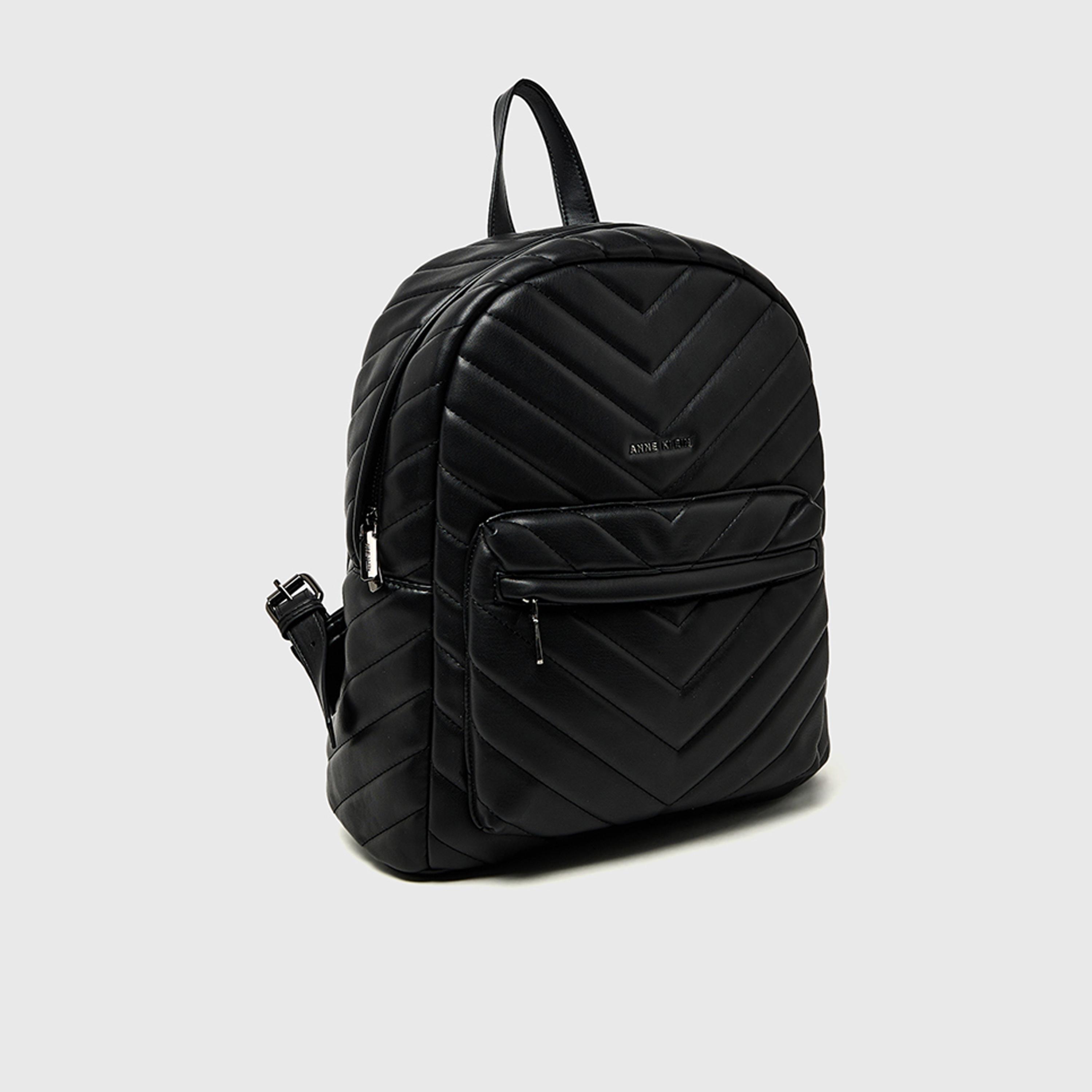 Anne Klein | 13.4 Inches Mini Backpack with Adjustable Strap, Polyurethane| ZZH25A037-BLK-women-bagsandwallets-backpacks-image-3