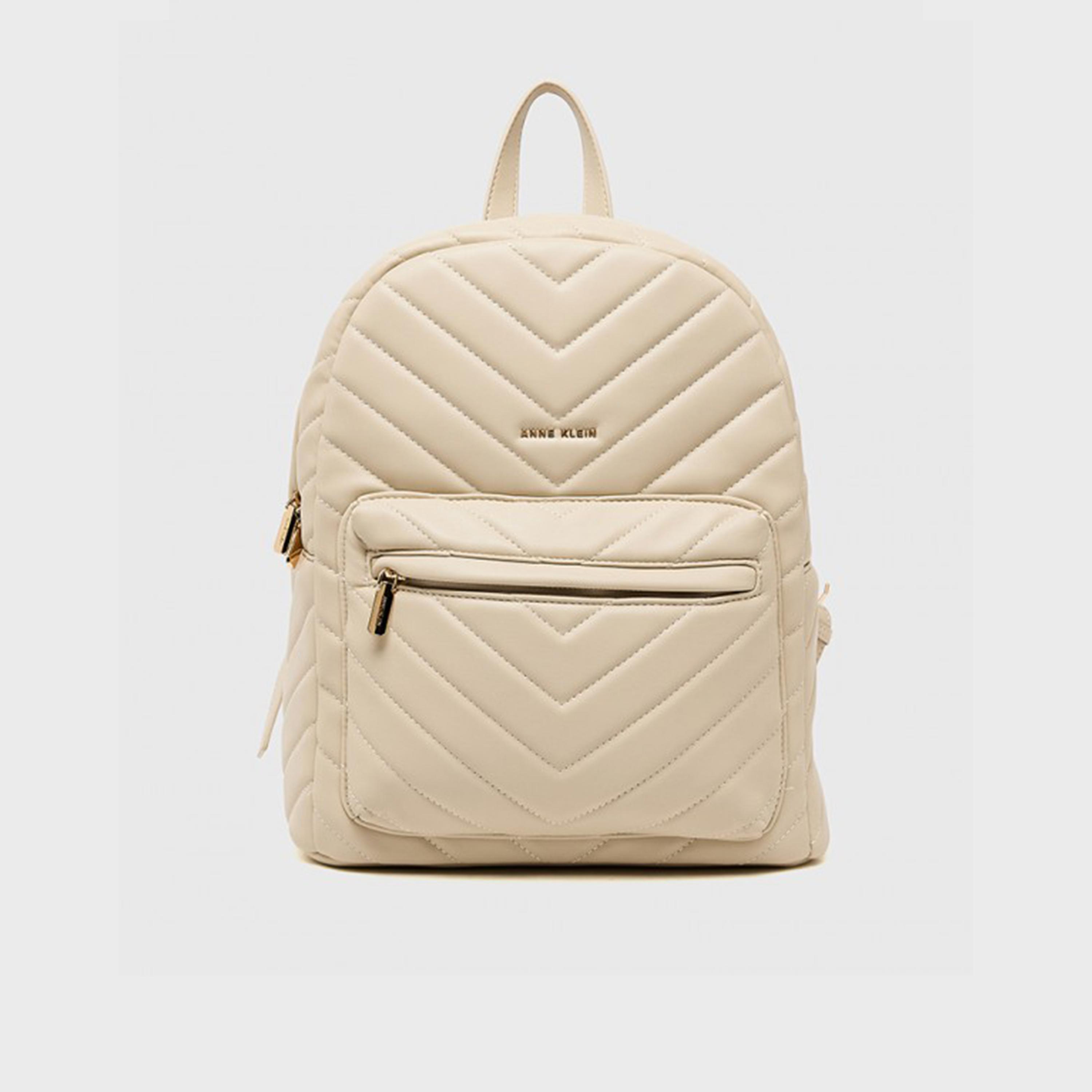 Anne Klein | 13.4 Inches Mini Backpackwith Adjustable Strap, Polyurethane| ZZH25A037-NUD-women-bagsandwallets-backpacks-image-1