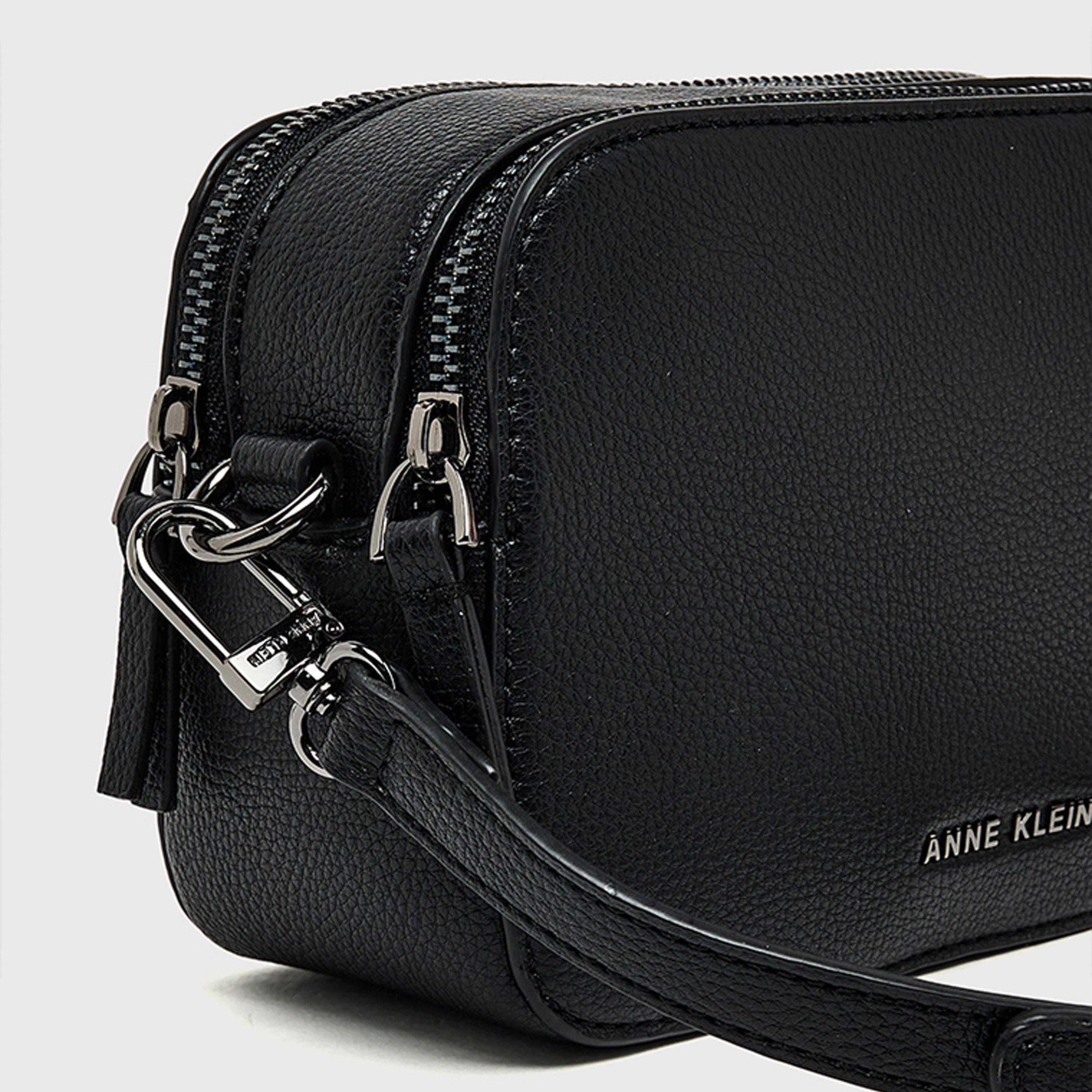 آن كلين - شنطة كروس مزخرفة بسحاب وحزام قابل للإزالة | 20 × 13 × 7.5 سم-women-bagsandwallets-handbags-image-5
