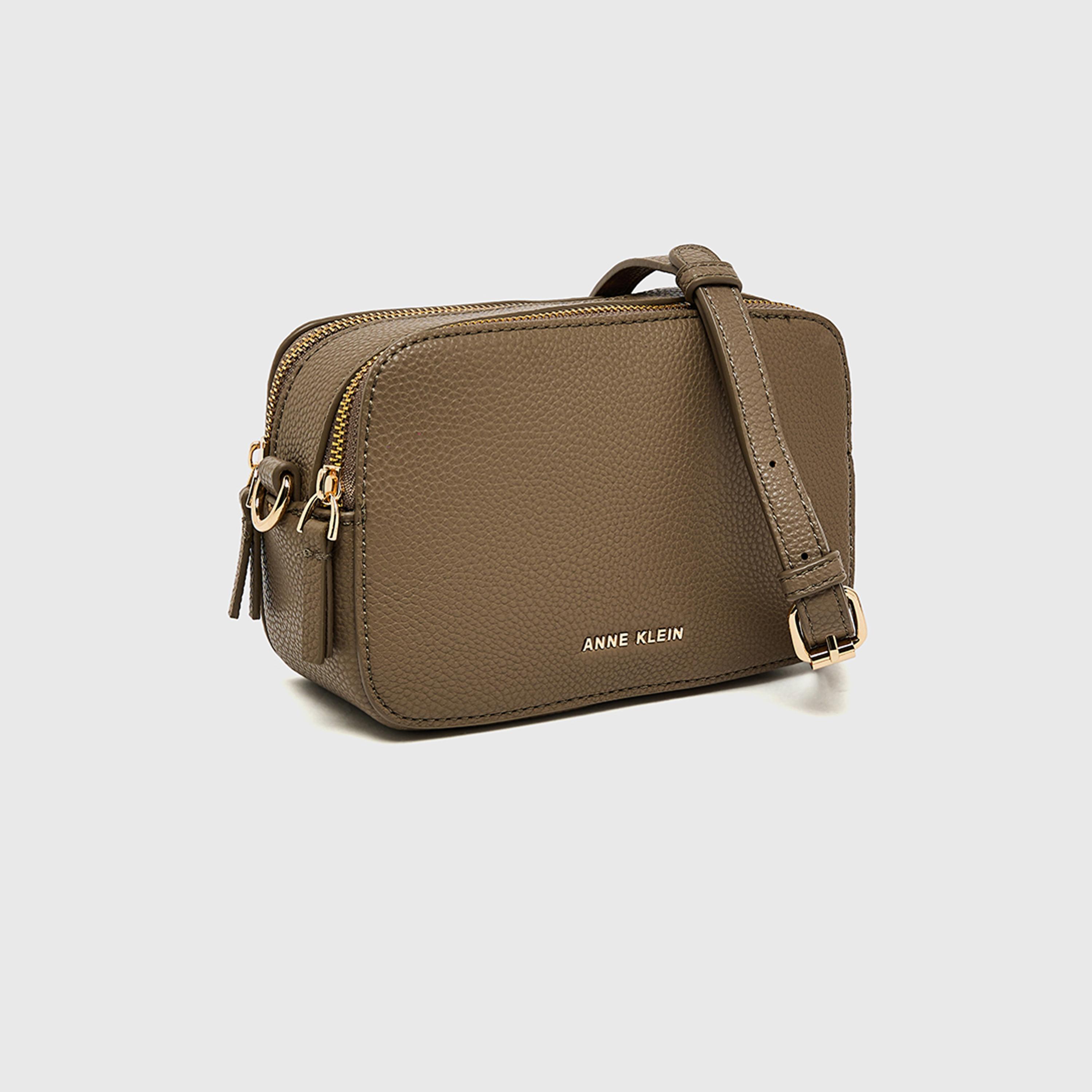آن كلين - شنطة كروس مزخرفة بسحاب وحزام قابل للإزالة | 20 × 13 × 7.5 سم-women-bagsandwallets-handbags-image-3