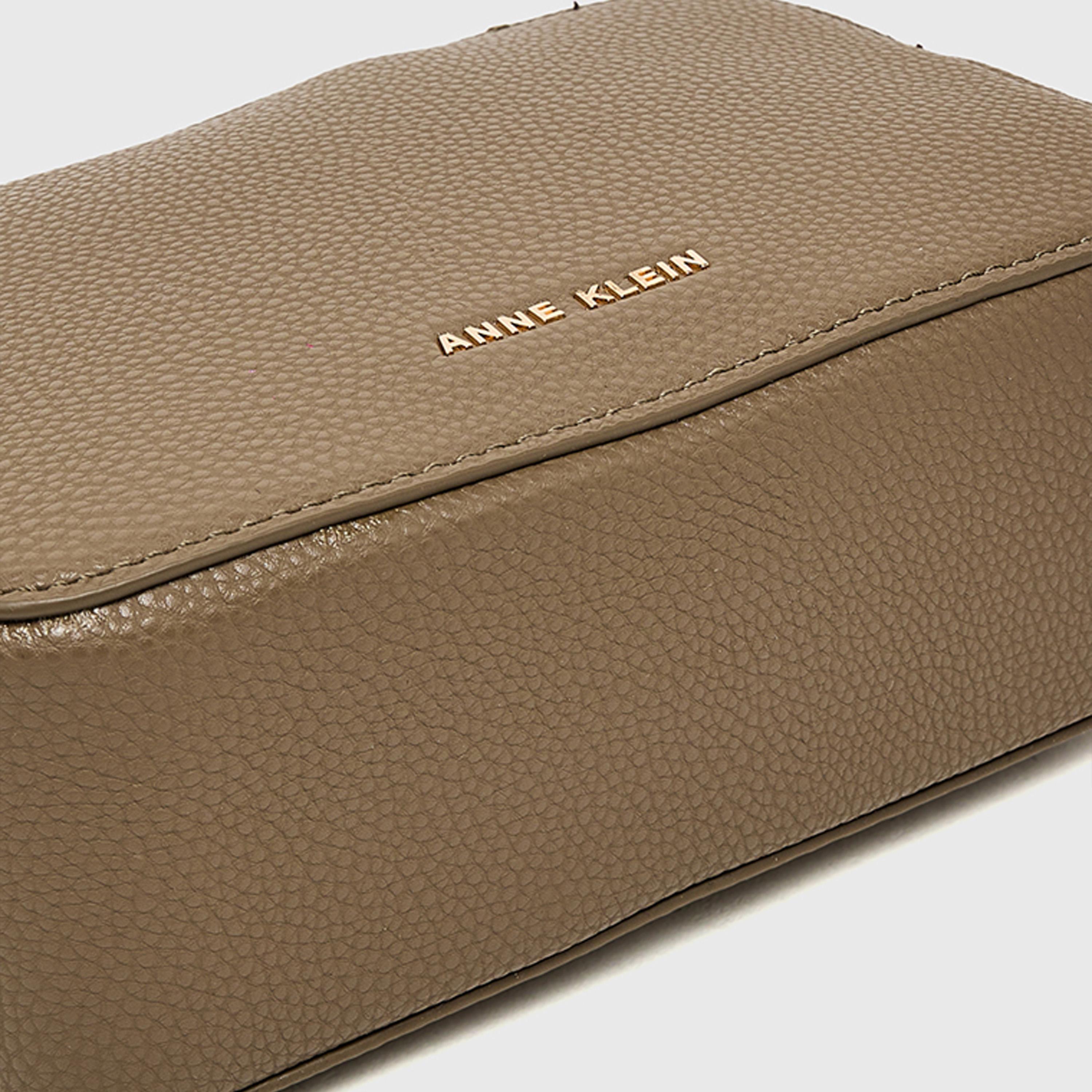 آن كلين - شنطة كروس مزخرفة بسحاب وحزام قابل للإزالة | 20 × 13 × 7.5 سم-women-bagsandwallets-handbags-image-6