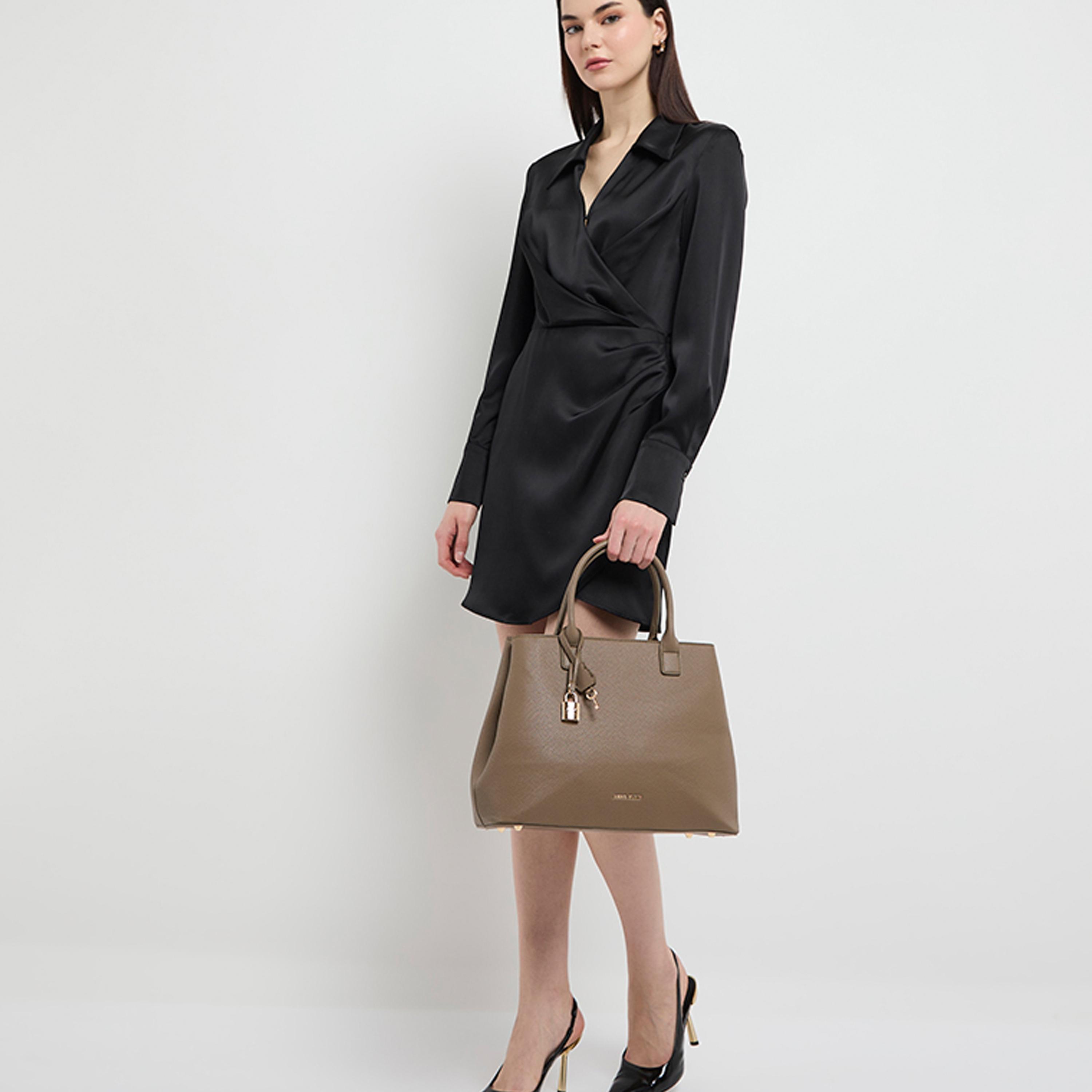 آن كلين - شنطة يد بمقبض علوي مزخرف وسحاب | 35 × 26.5 × 13.5 سم-women-bagsandwallets-handbags-image-2
