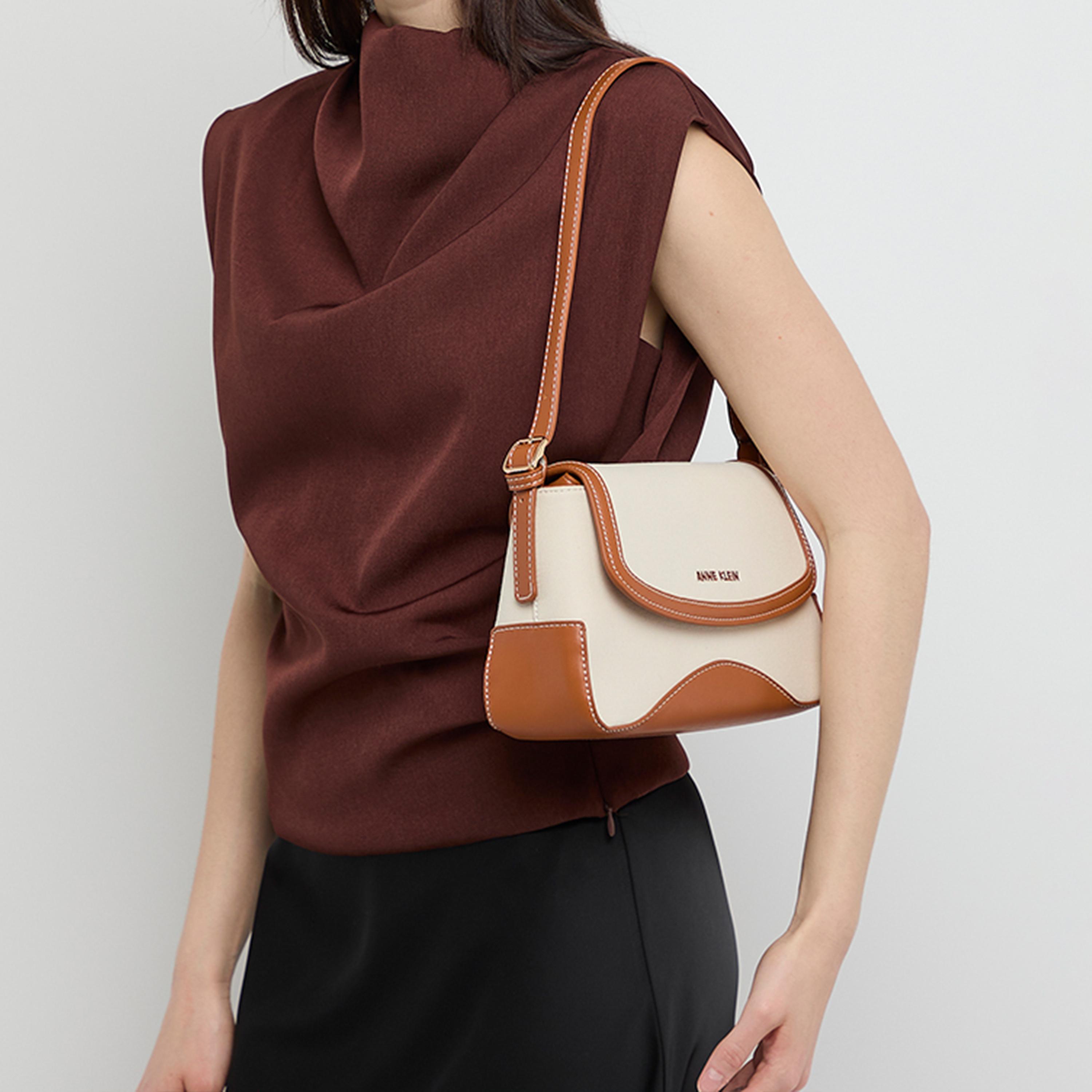 Anne Klein Color Block Top-Handle Shoulder Bag with Flap and Detachable Strap | 26 X 15 X 8 CM-women-bagsandwallets-handbags-image-2