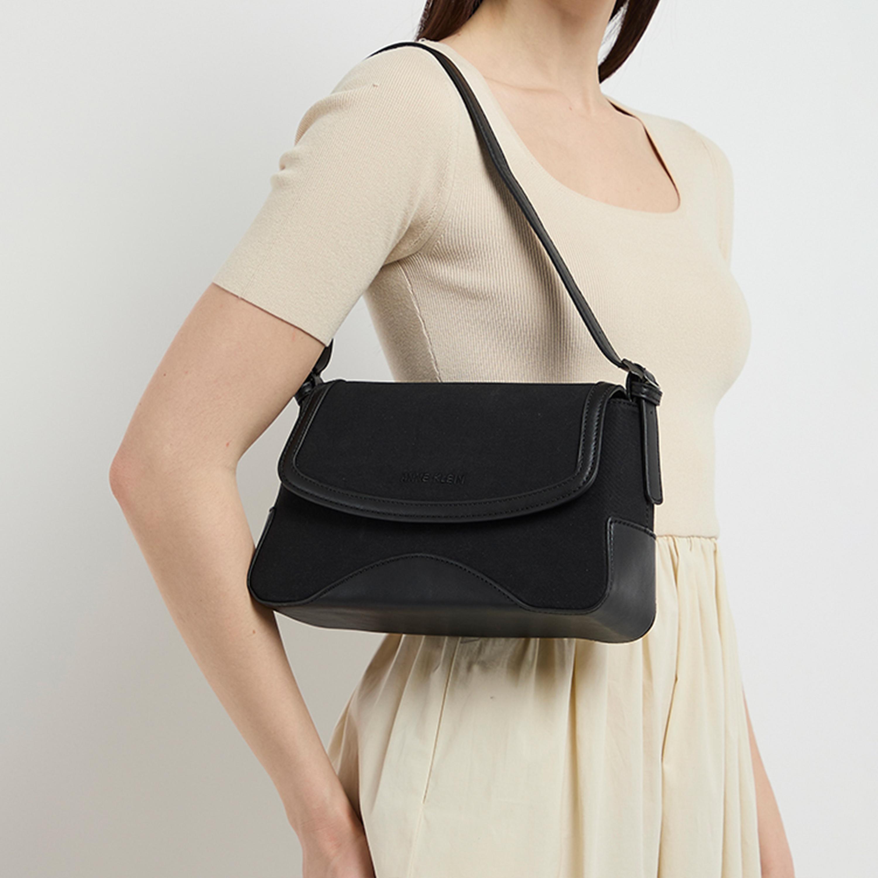 Anne Klein Top-Handle Shoulder Bag with Flap and Detachable Strap | 26 X 15 X 8 CM-women-bagsandwallets-handbags-image-2
