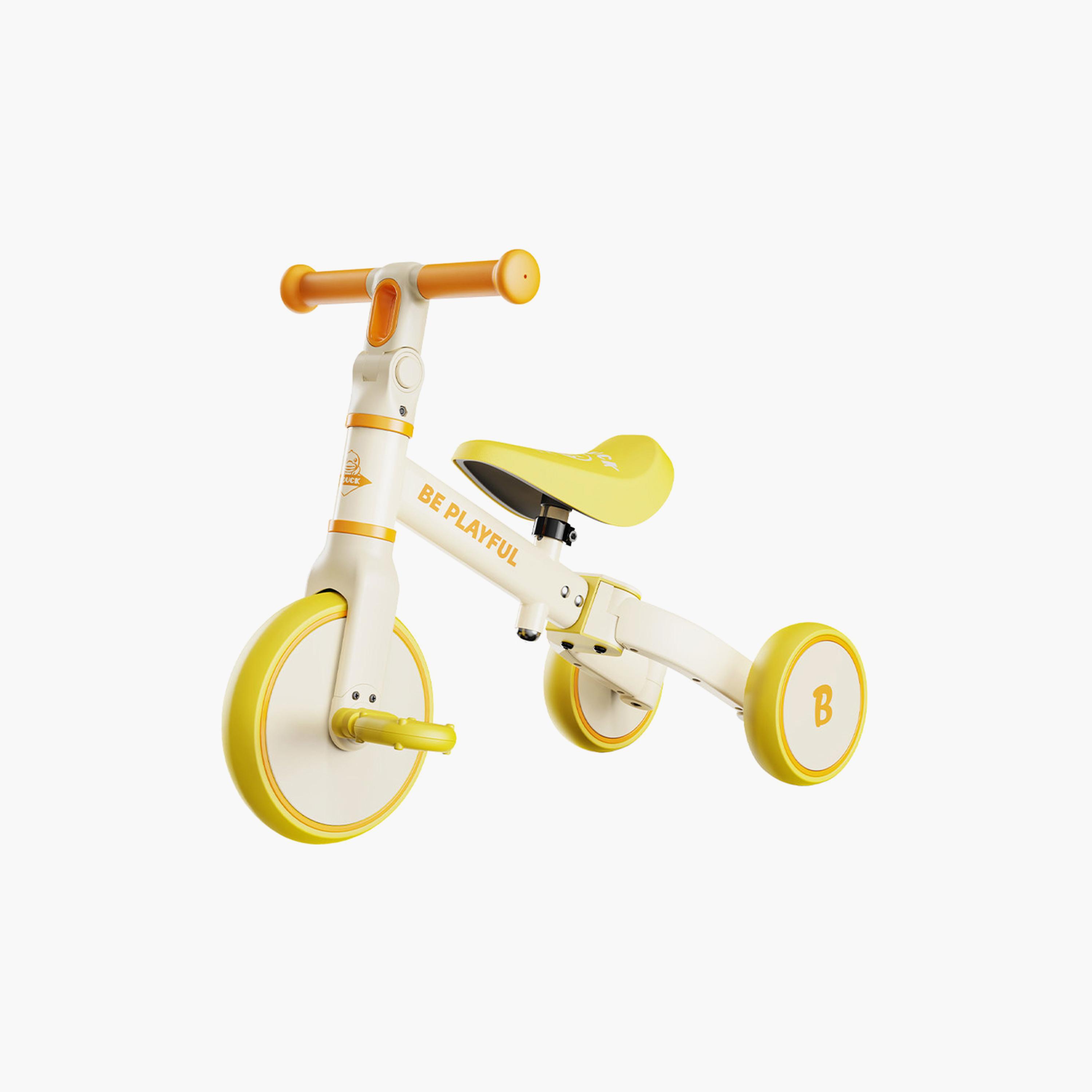 B Duck 3-In-1 Learning Bike with Adjustable Seat & Handlebar - White-toys-outdoor-bikesandrideons-image-1