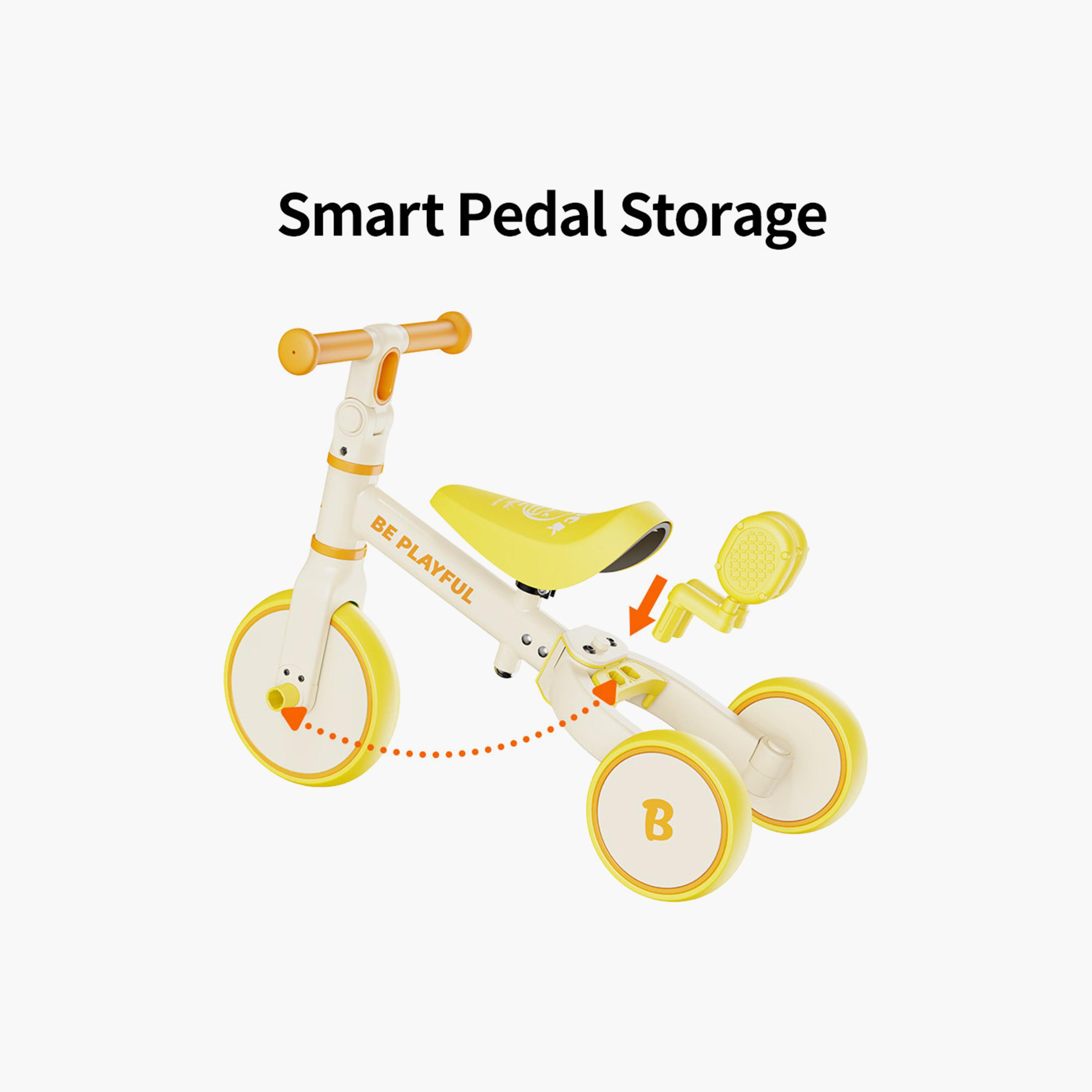 B Duck 3-In-1 Learning Bike with Adjustable Seat & Handlebar - White-toys-outdoor-bikesandrideons-image-5
