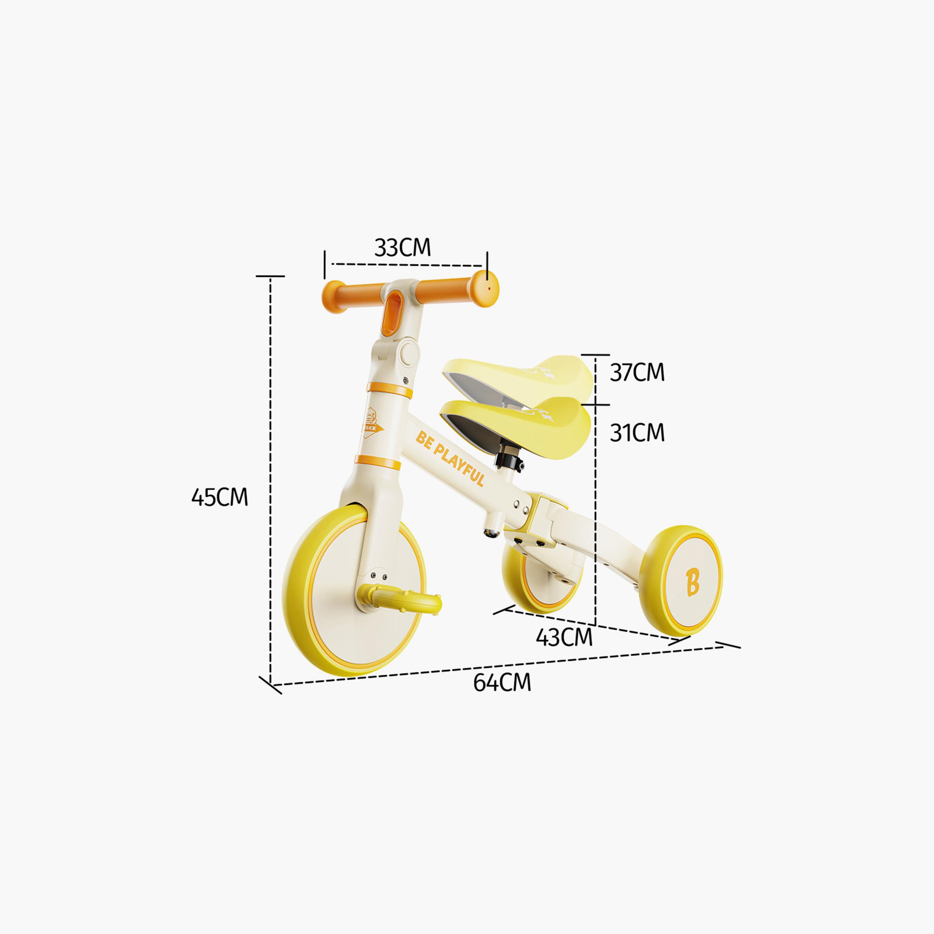 B Duck 3-In-1 Learning Bike with Adjustable Seat & Handlebar - White-toys-outdoor-bikesandrideons-image-8