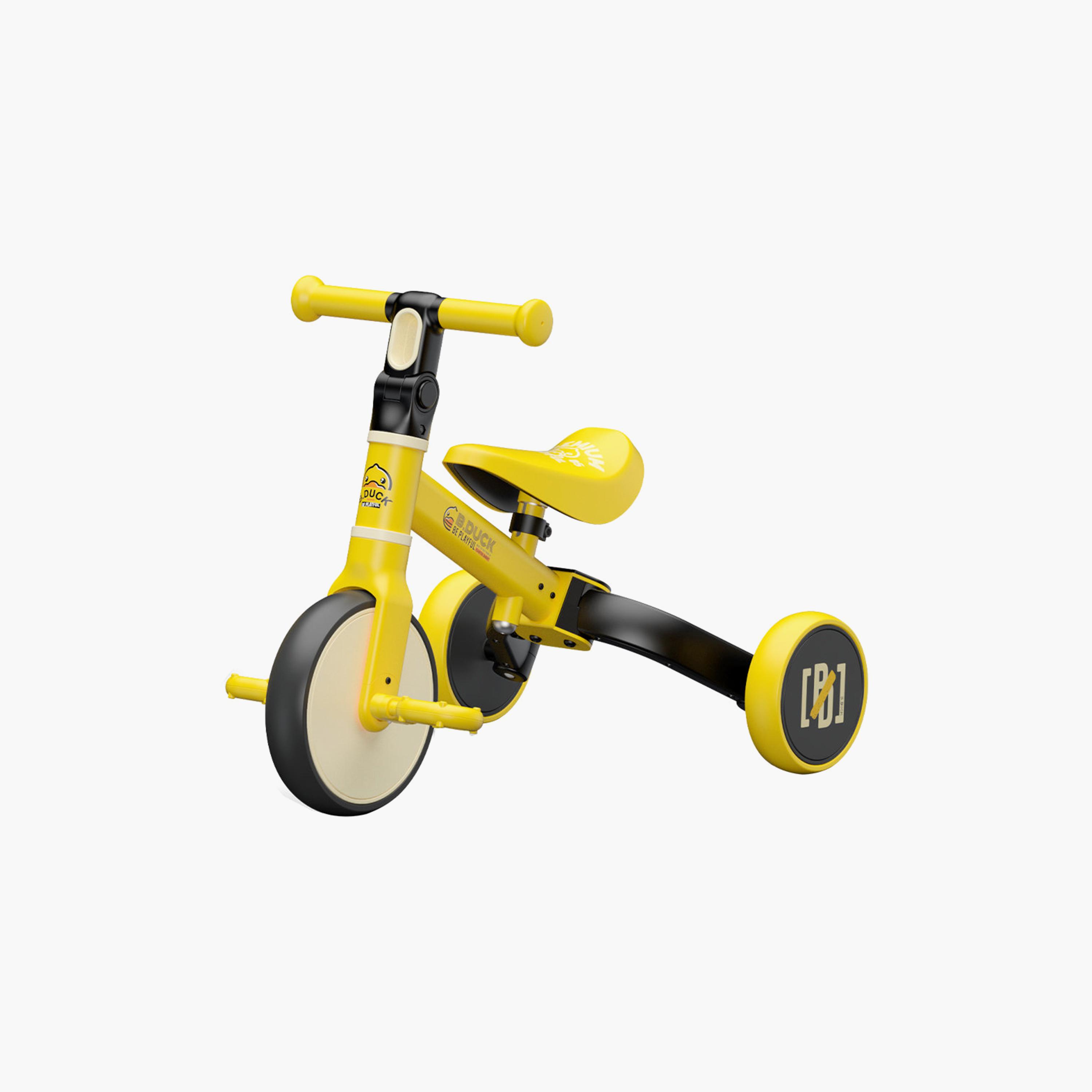 دراجة تعليمية 3 في 1 مع مقعد ومقود قابلين للتعديل من بي داك - أصفر-toys-outdoor-bikesandrideons-image-1