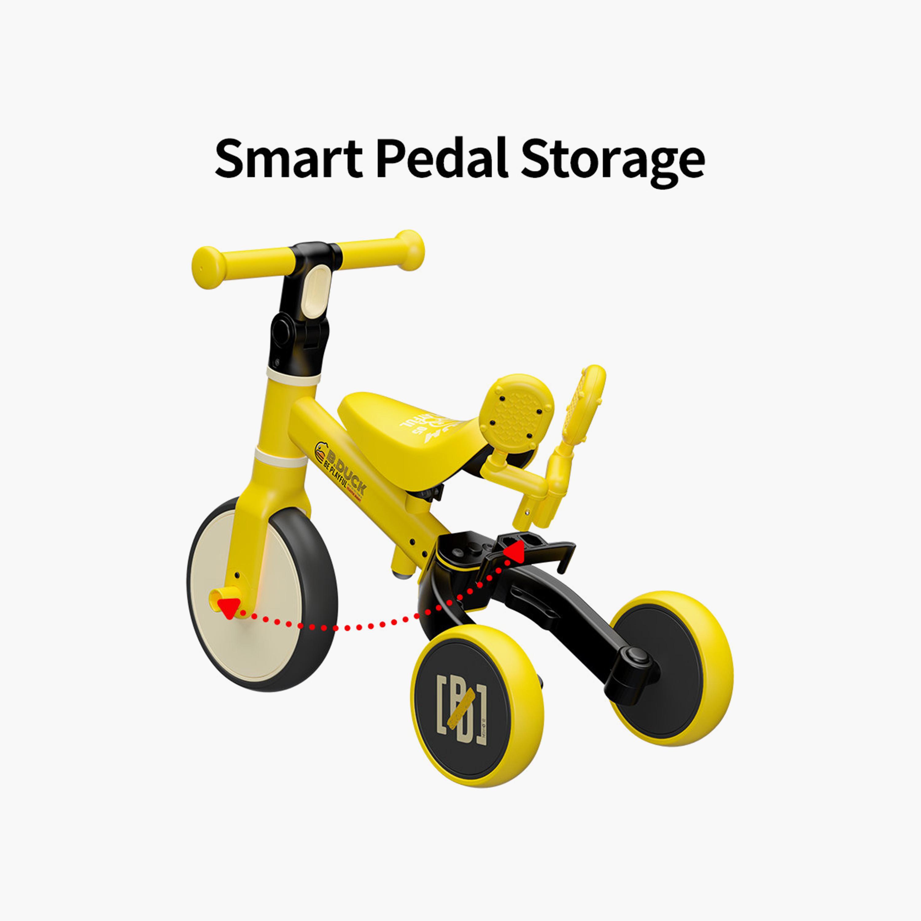 دراجة تعليمية 3 في 1 مع مقعد ومقود قابلين للتعديل من بي داك - أصفر-toys-outdoor-bikesandrideons-image-5