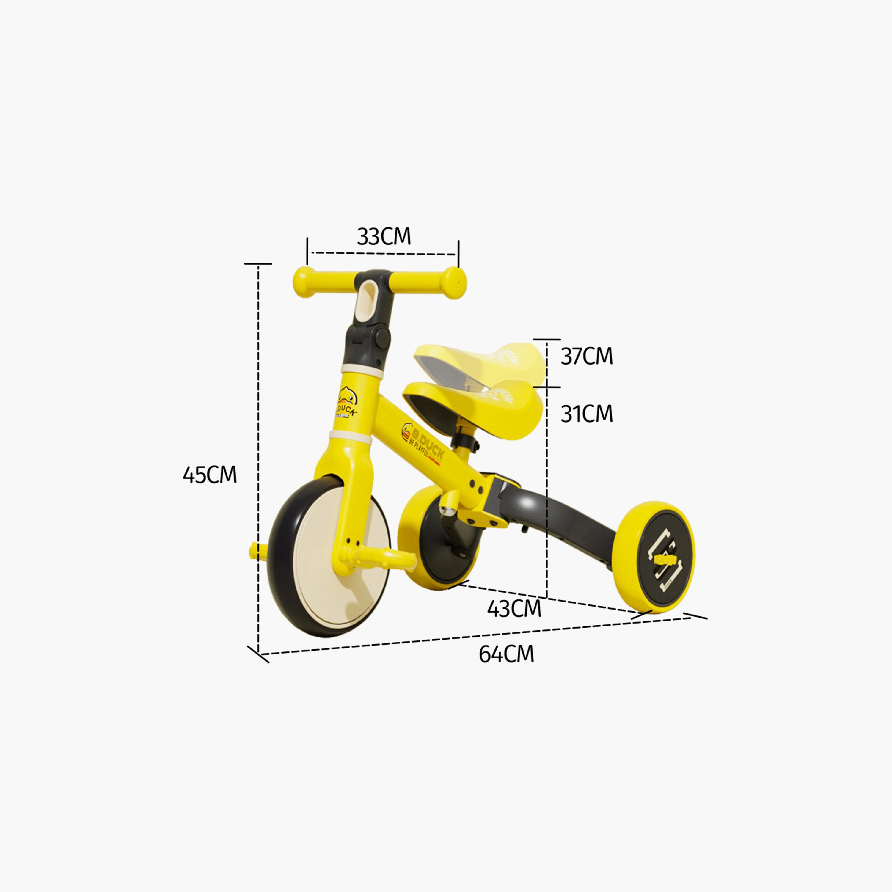 دراجة تعليمية 3 في 1 مع مقعد ومقود قابلين للتعديل من بي داك - أصفر-toys-outdoor-bikesandrideons-image-8