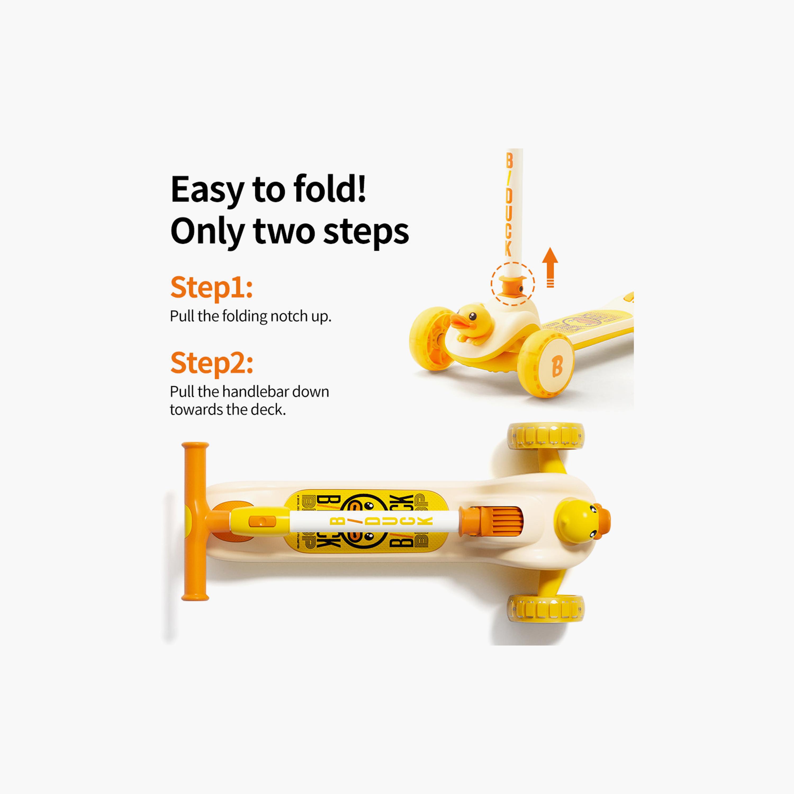 B Duck 3 LED Wheels Twist Scooter - Yellow-toys-outdoor-scooters-image-5