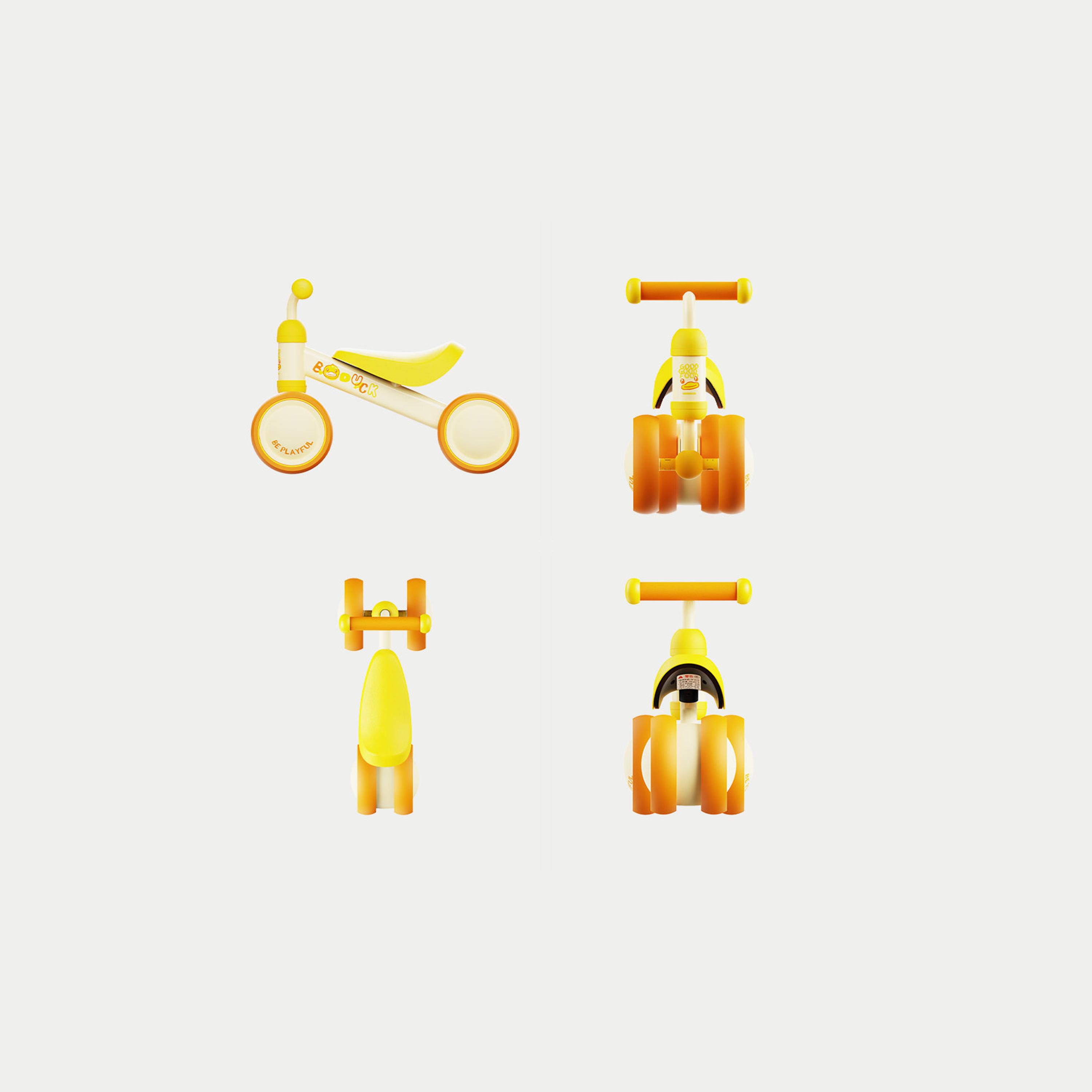 دراجة توازن مع مقابض وعجلات مانعة للانزلاق من بي داك - أصفر-toys-outdoor-bikesandrideons-image-6