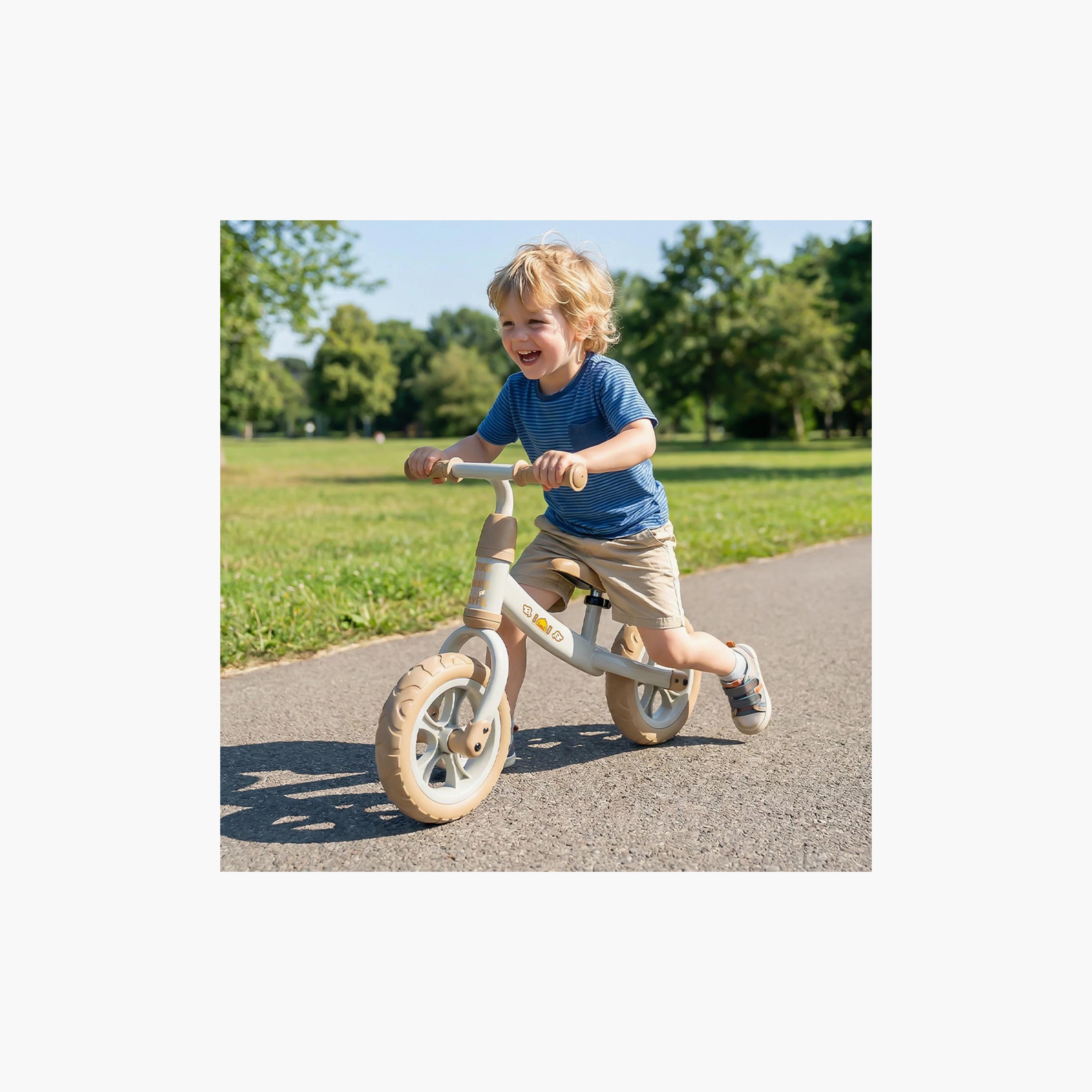 B Duck Balance Bike with Height Adjustable Saddle, Anti-Slip Handle & Wheels - White-toys-outdoor-bikesandrideons-bikes-image-2