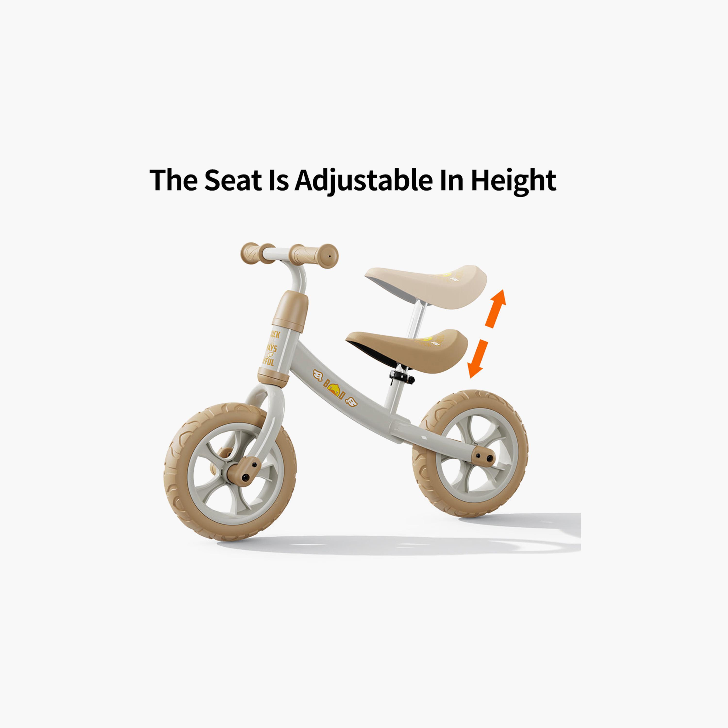 B Duck Balance Bike with Height Adjustable Saddle, Anti-Slip Handle & Wheels - White-toys-outdoor-bikesandrideons-bikes-image-4