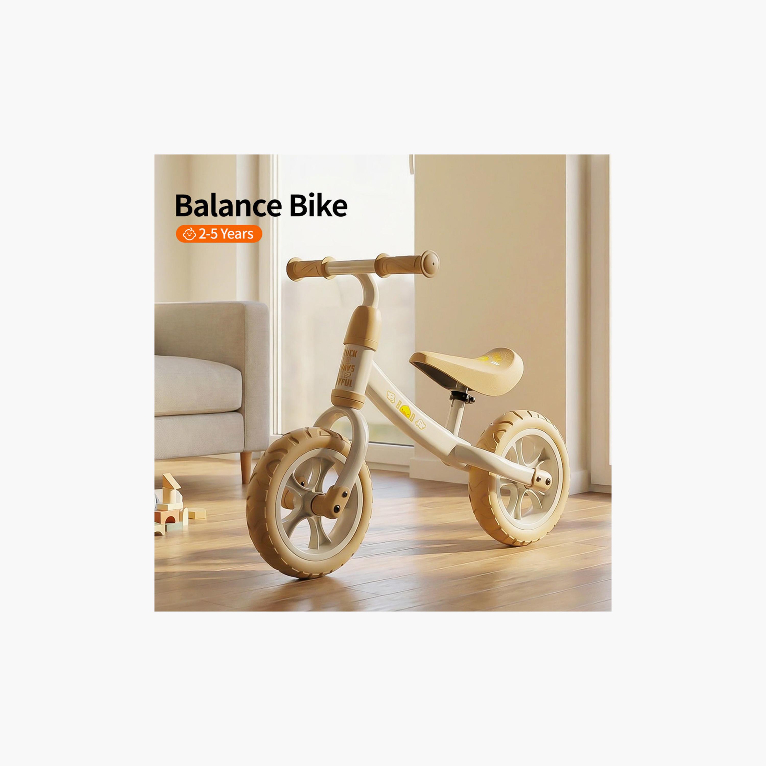 B Duck Balance Bike with Height Adjustable Saddle, Anti-Slip Handle & Wheels - White-toys-outdoor-bikesandrideons-bikes-image-7