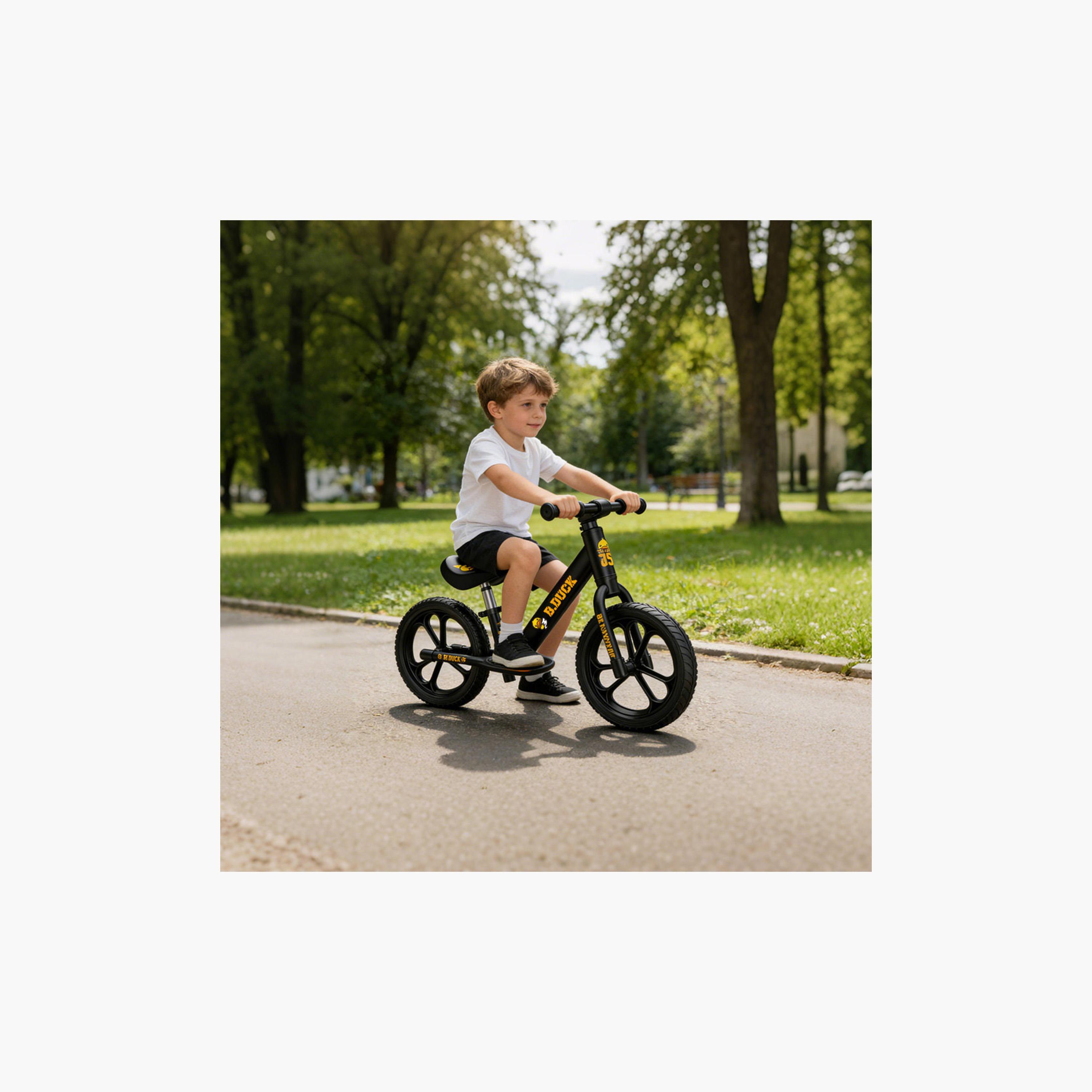 B Duck Balance Bike with Height Adjustable Handlebar, Anti-Slip Handle & Wheels - Yellow-toys-outdoor-bikesandrideons-bikes-image-2