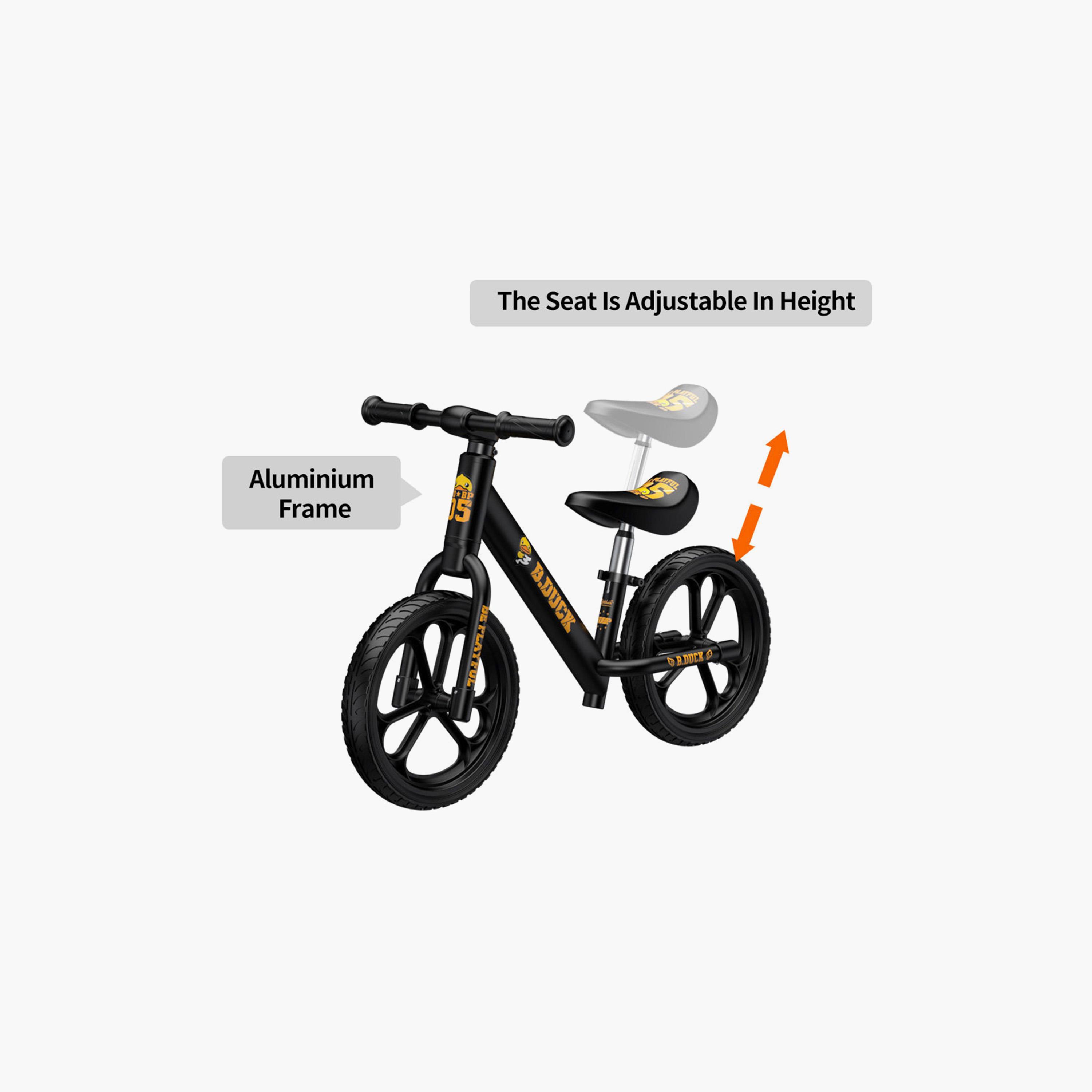 B Duck Balance Bike with Height Adjustable Handlebar, Anti-Slip Handle & Wheels - Yellow-toys-outdoor-bikesandrideons-bikes-image-3