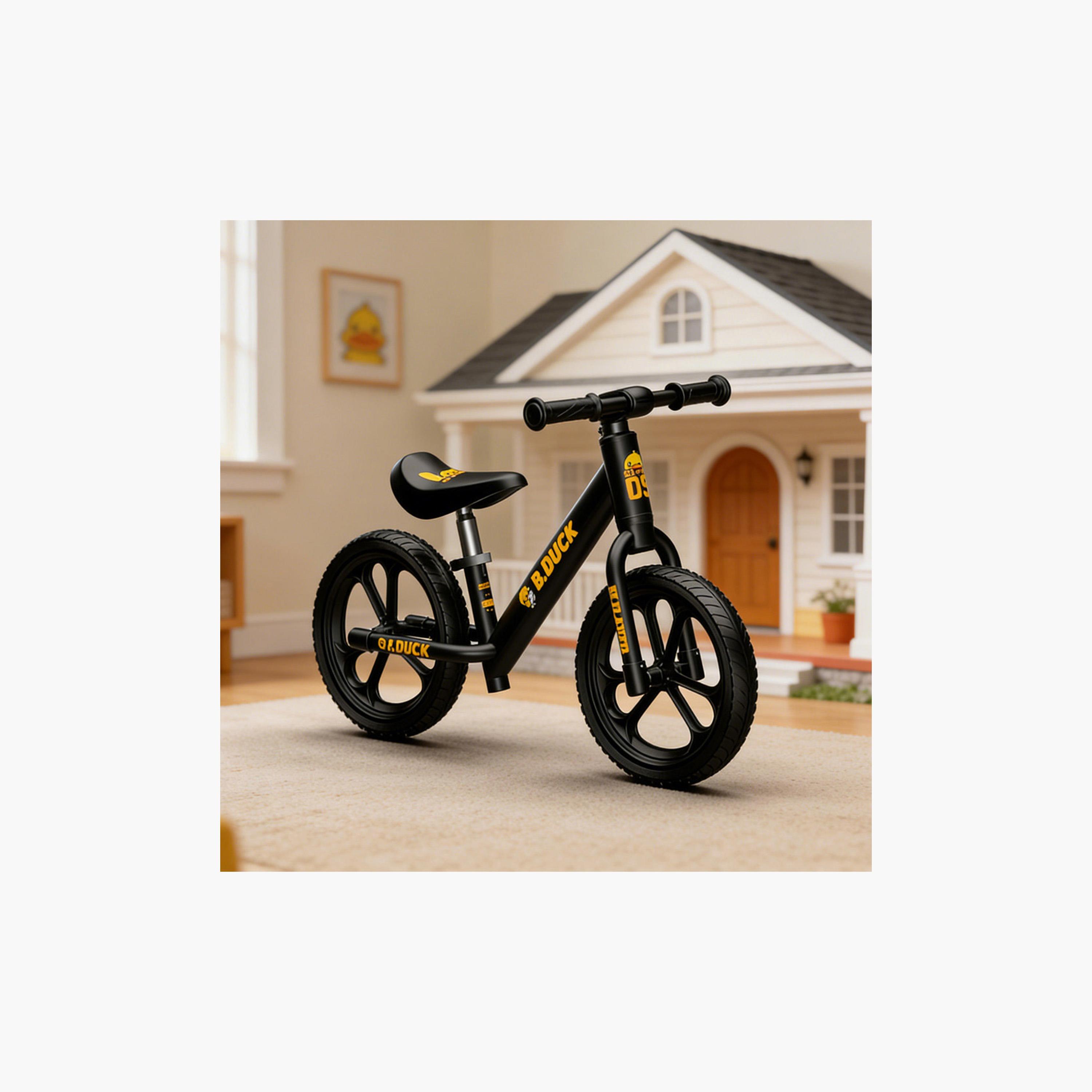 B Duck Balance Bike with Height Adjustable Handlebar, Anti-Slip Handle & Wheels - Yellow-toys-outdoor-bikesandrideons-bikes-image-6