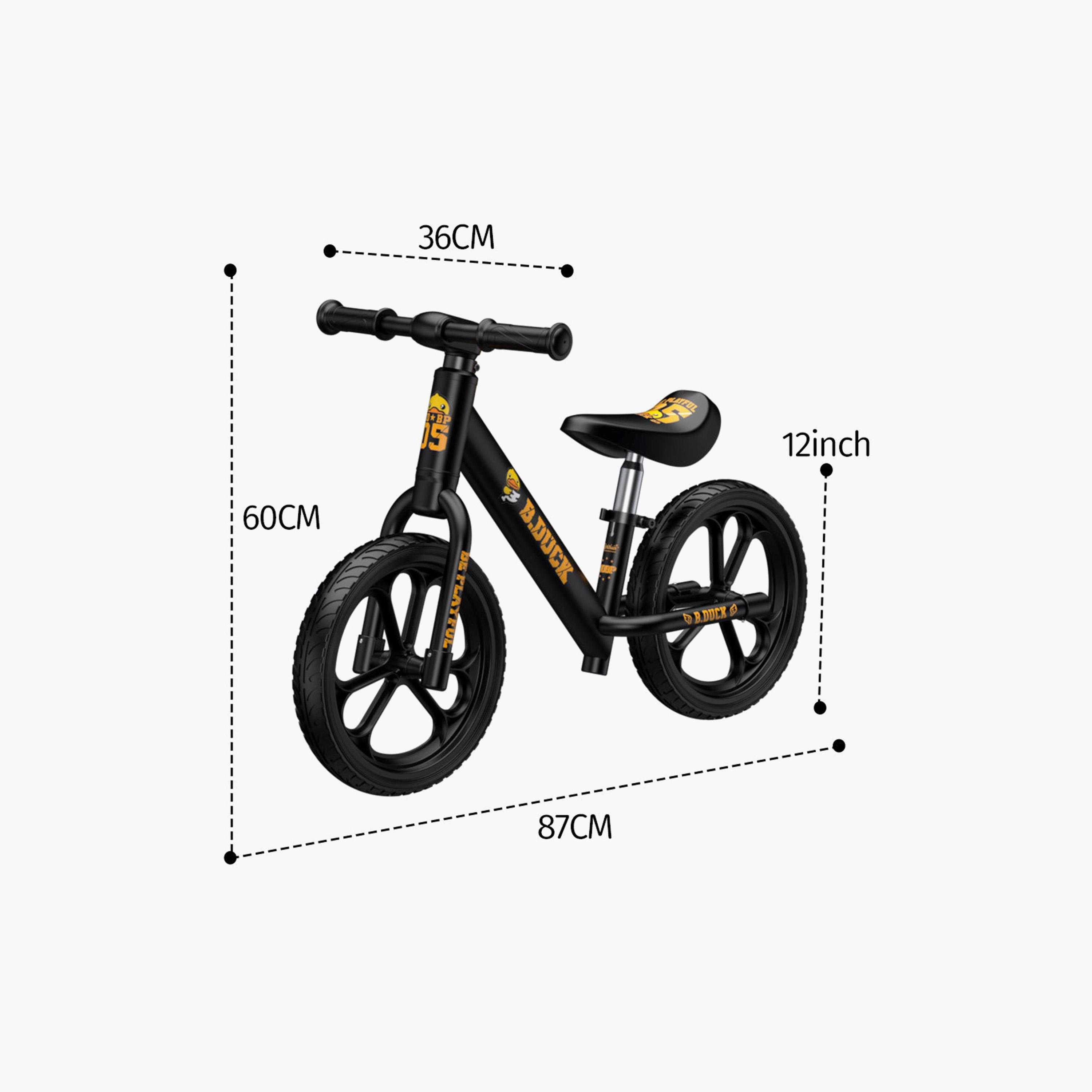 B Duck Balance Bike with Height Adjustable Handlebar, Anti-Slip Handle & Wheels - Yellow-toys-outdoor-bikesandrideons-bikes-image-7