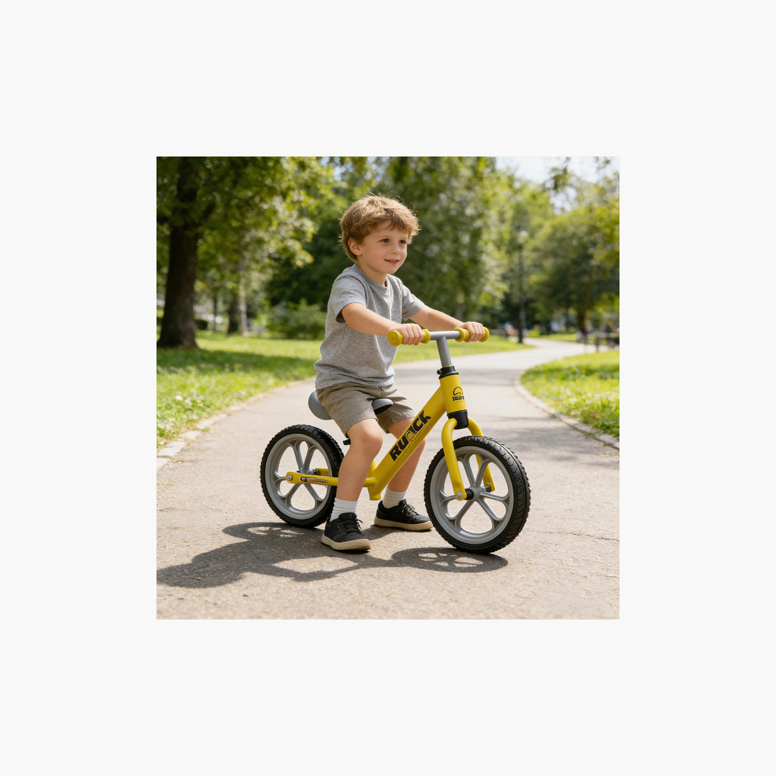 B Duck Balance Bike with Height Adjustable Handlebar, Anti-Slip Handle & Wheels - Yellow-toys-outdoor-bikesandrideons-bikes-image-2