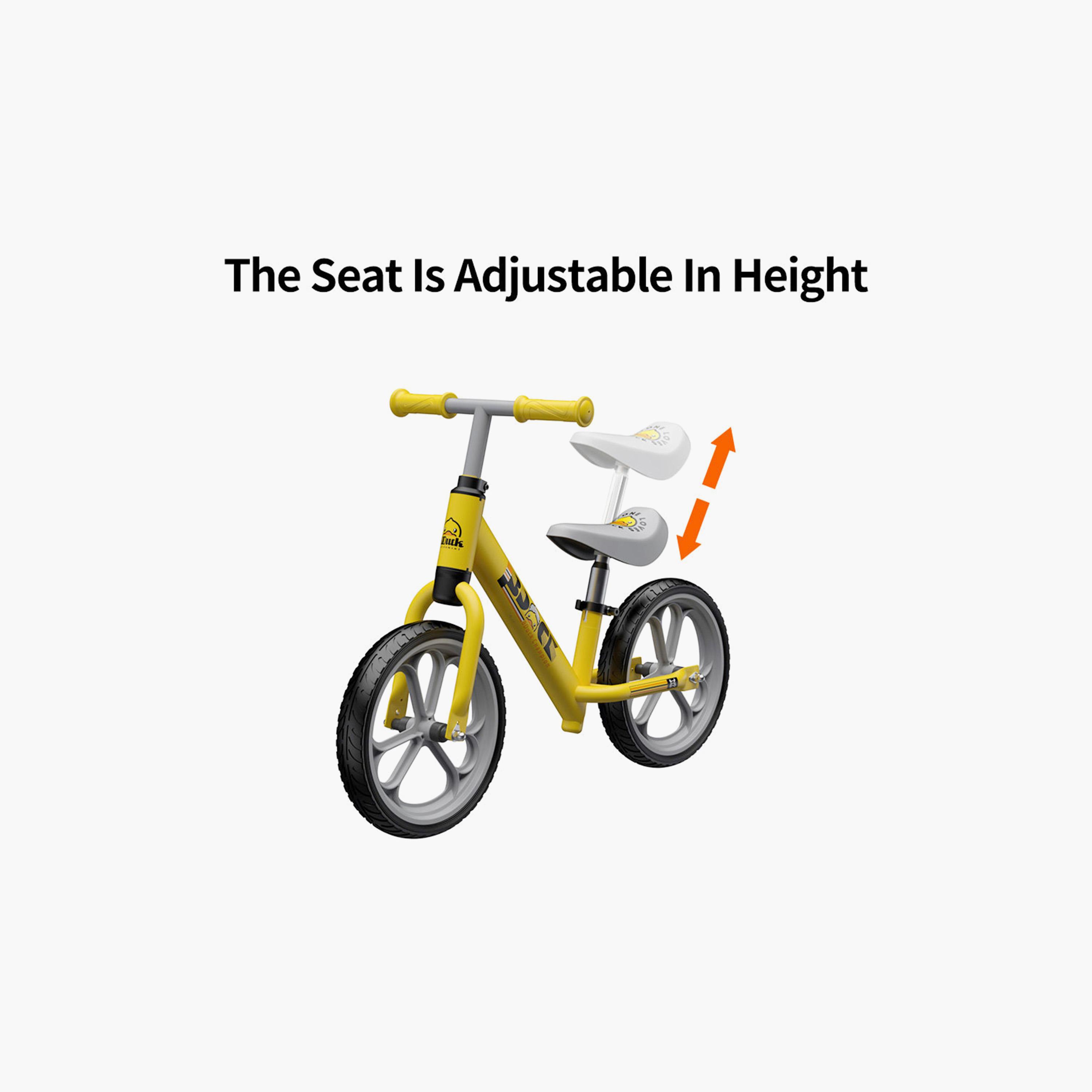 B Duck Balance Bike with Height Adjustable Handlebar, Anti-Slip Handle & Wheels - Yellow-toys-outdoor-bikesandrideons-bikes-image-3