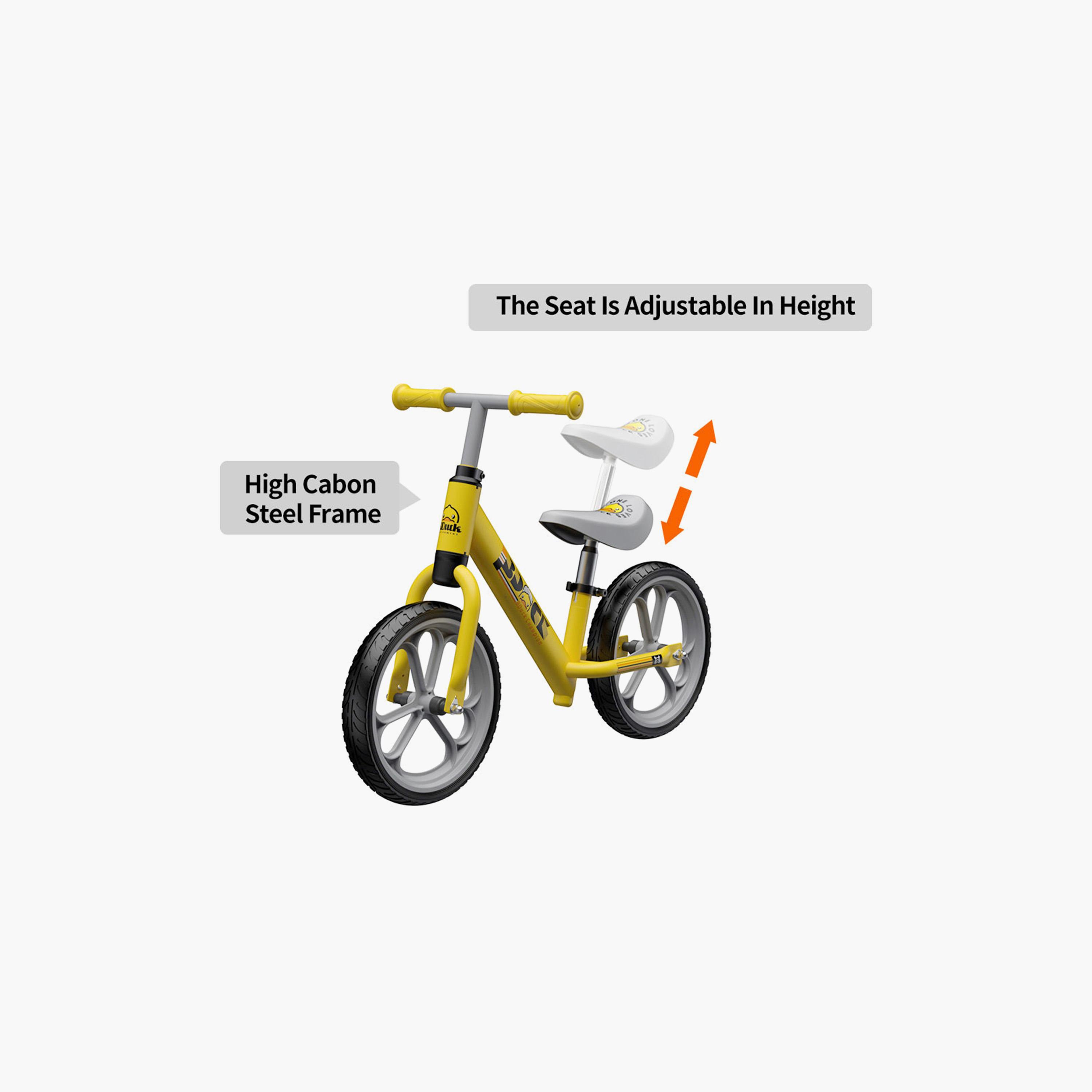 B Duck Balance Bike with Height Adjustable Handlebar, Anti-Slip Handle & Wheels - Yellow-toys-outdoor-bikesandrideons-bikes-image-5