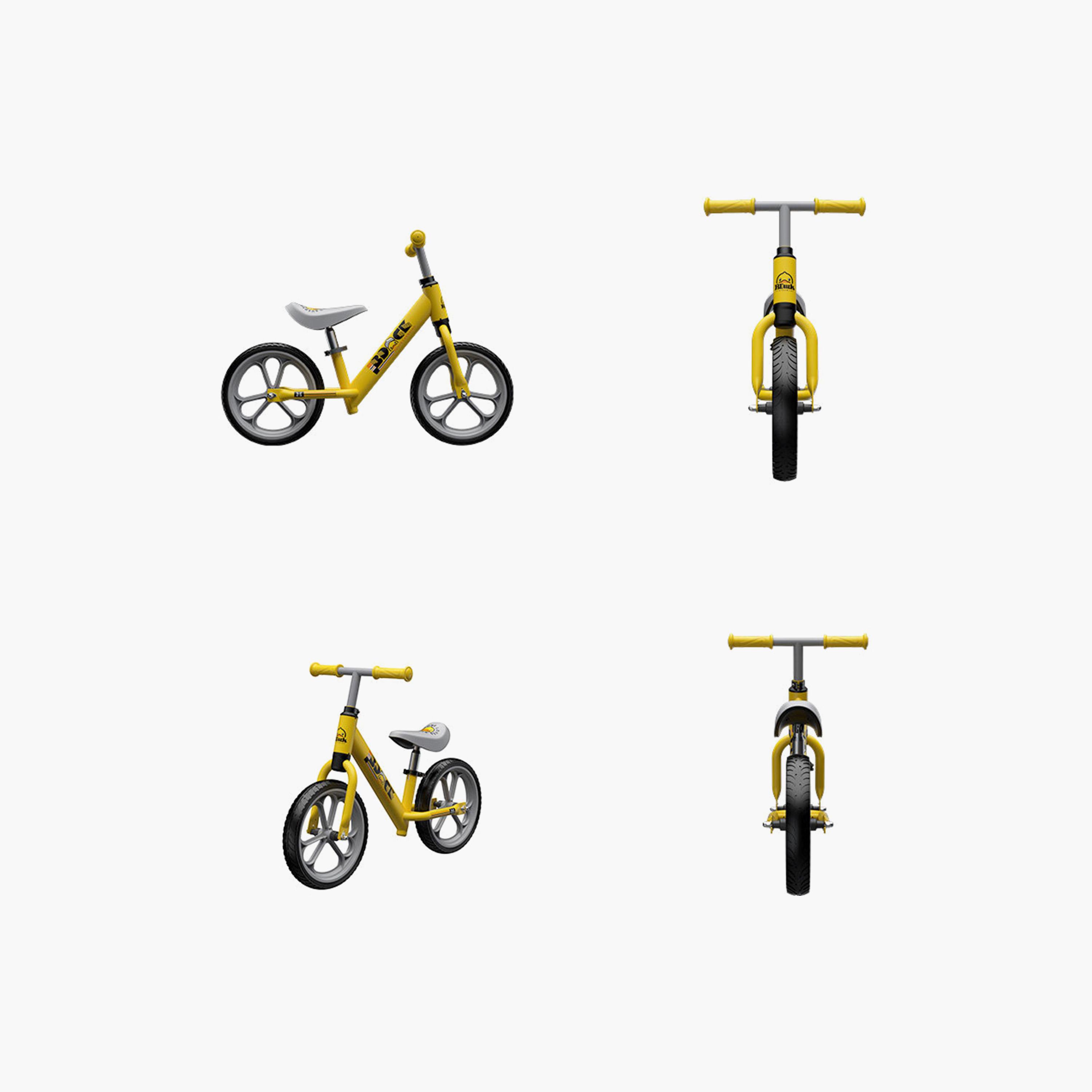 B Duck Balance Bike with Height Adjustable Handlebar, Anti-Slip Handle & Wheels - Yellow-toys-outdoor-bikesandrideons-bikes-image-6