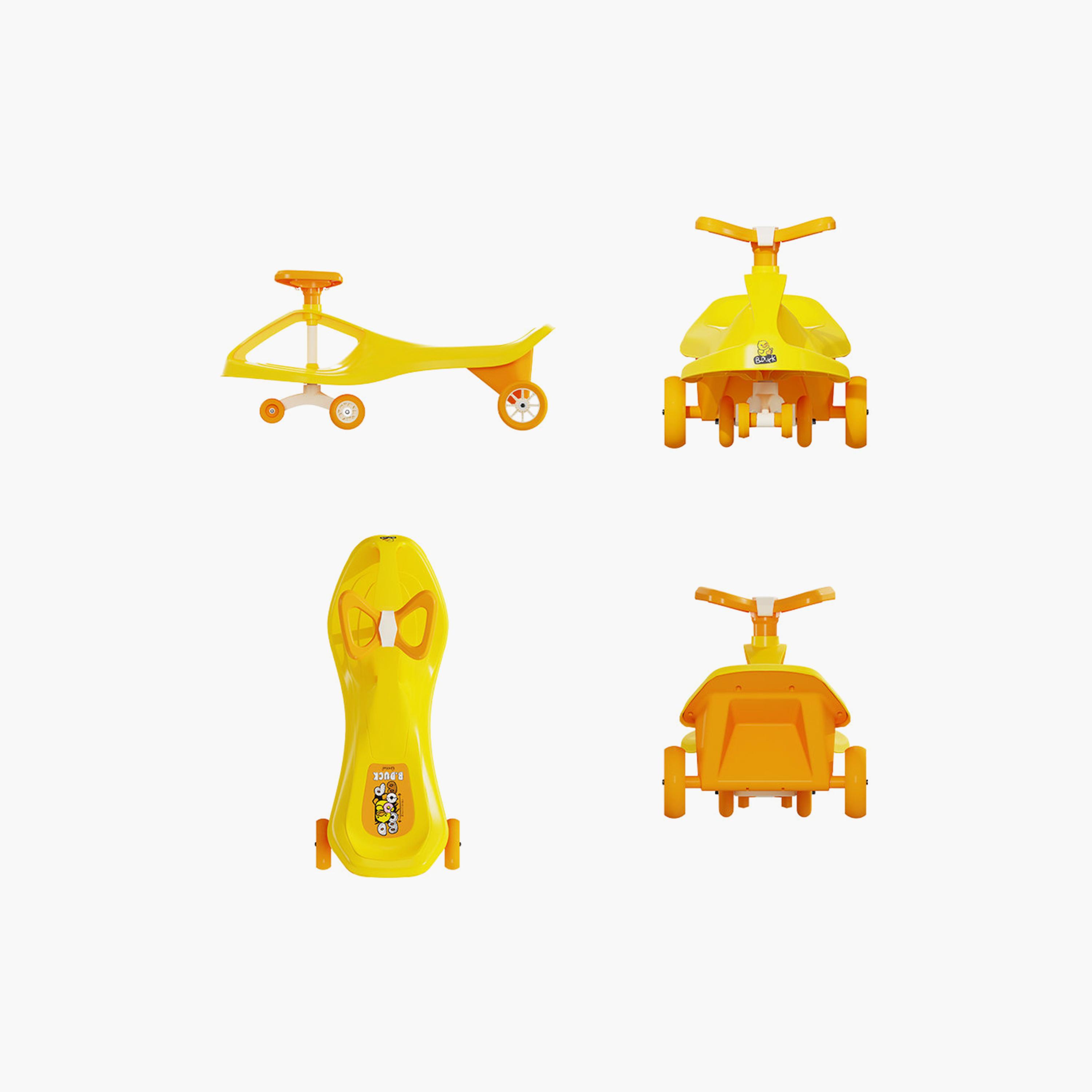 لعبة ركوب سيارة "تويست" مع عجلة قيادة تدور 360 درجة من بي داك - أصفر-toys-outdoor-bikesandrideons-manualrideons-image-6