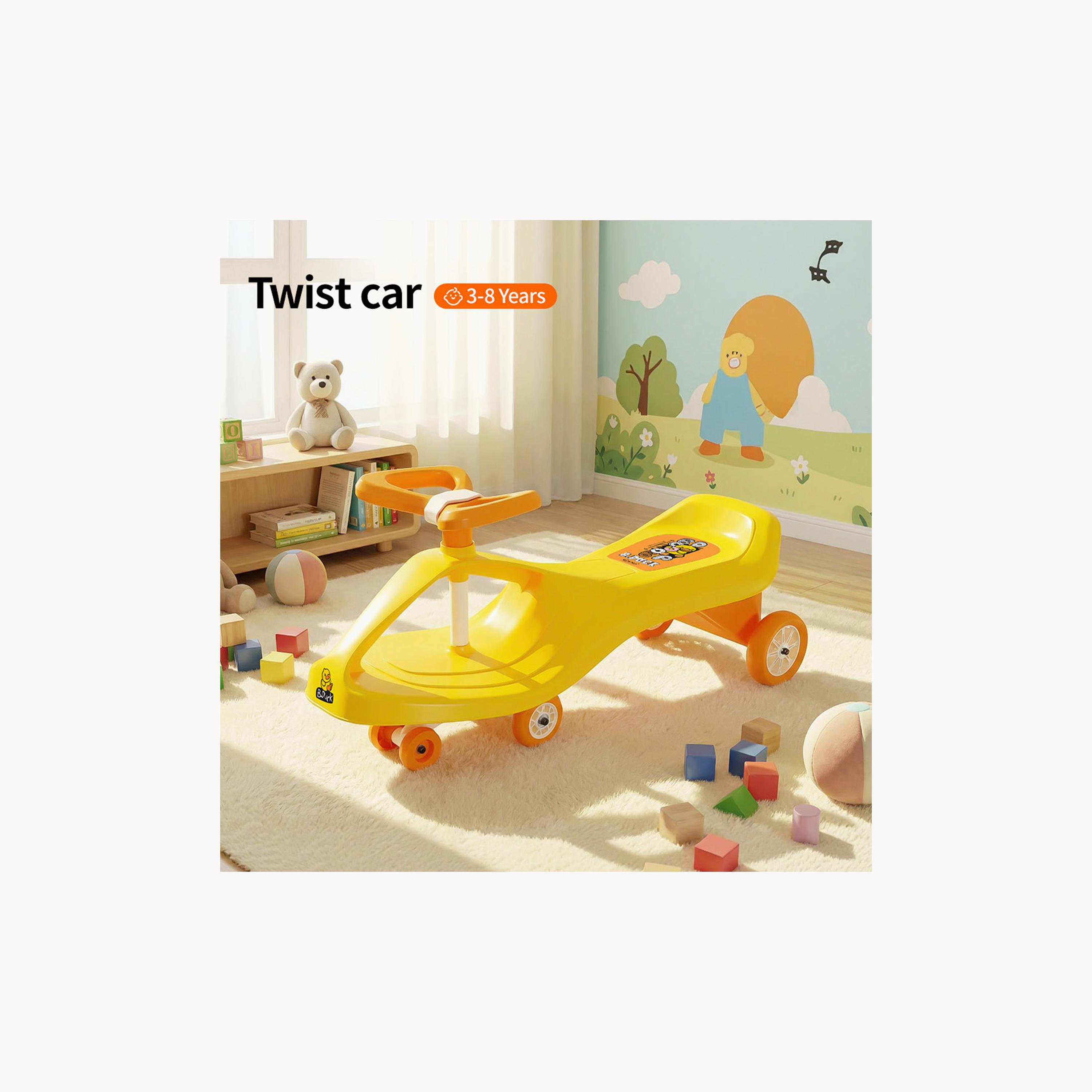 لعبة ركوب سيارة "تويست" مع عجلة قيادة تدور 360 درجة من بي داك - أصفر-toys-outdoor-bikesandrideons-manualrideons-image-7
