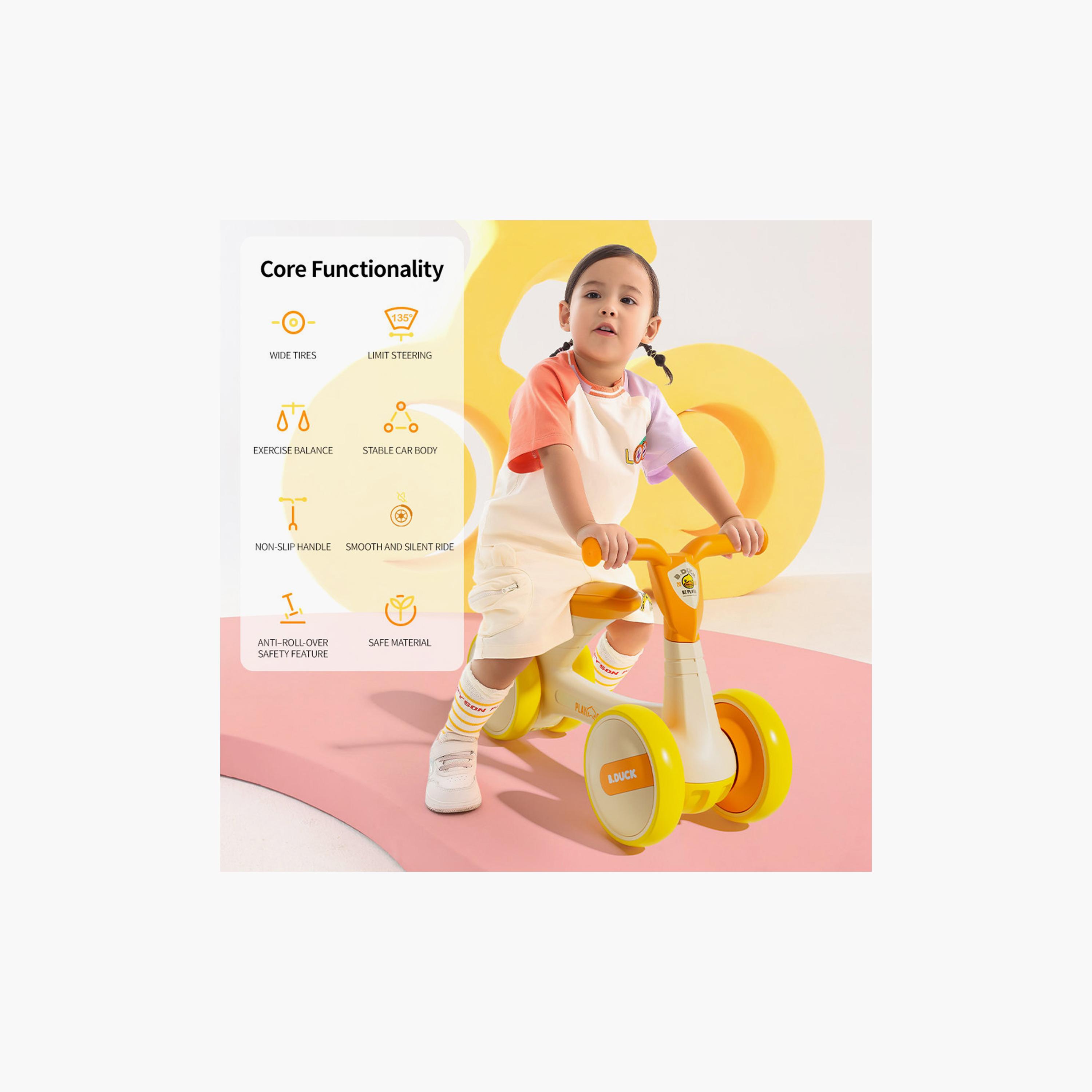 دراجة توازن مع عجلات ومقود مانع للانزلاق من بي داك - أصفر-toys-outdoor-bikesandrideons-image-2