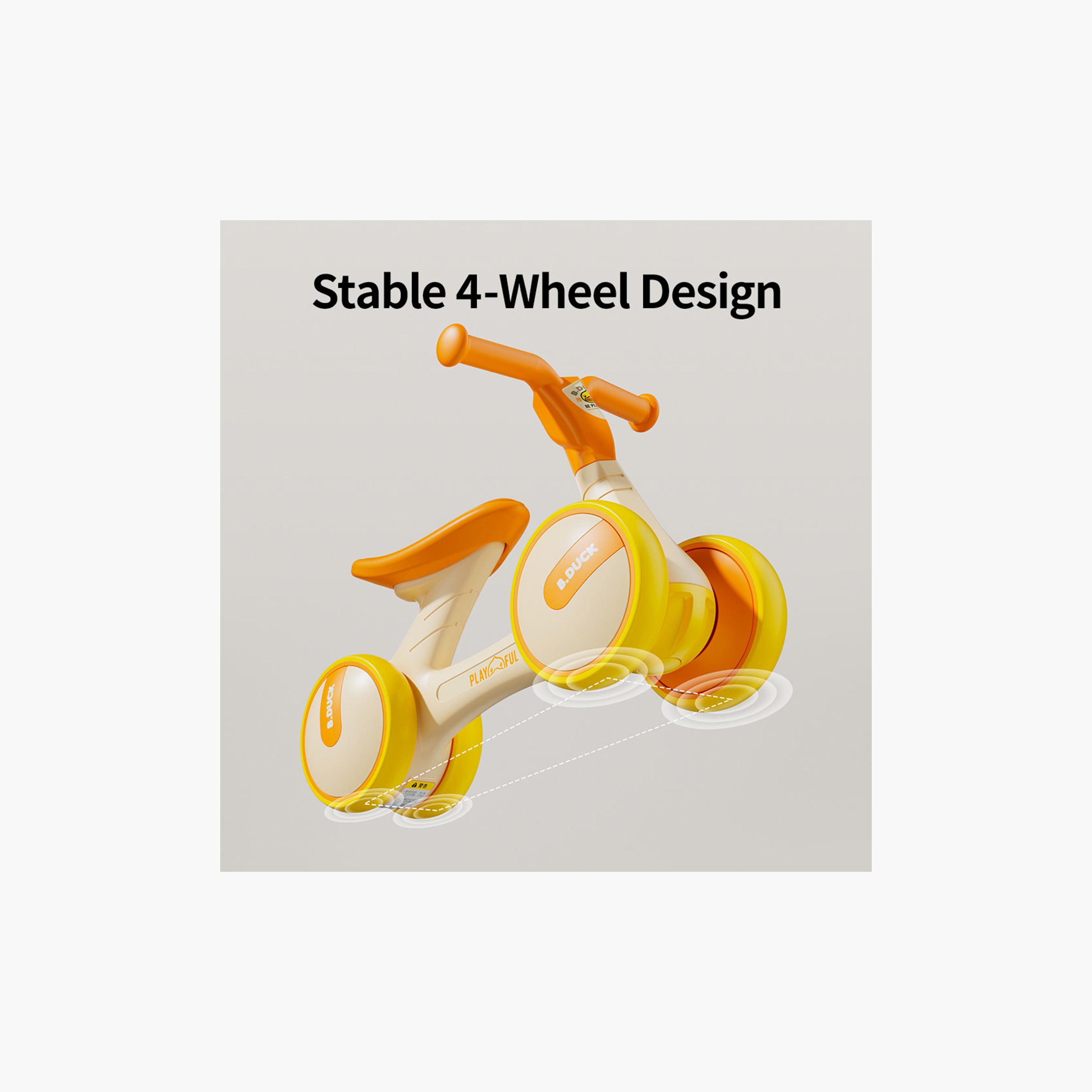 دراجة توازن مع عجلات ومقود مانع للانزلاق من بي داك - أصفر-toys-outdoor-bikesandrideons-image-3